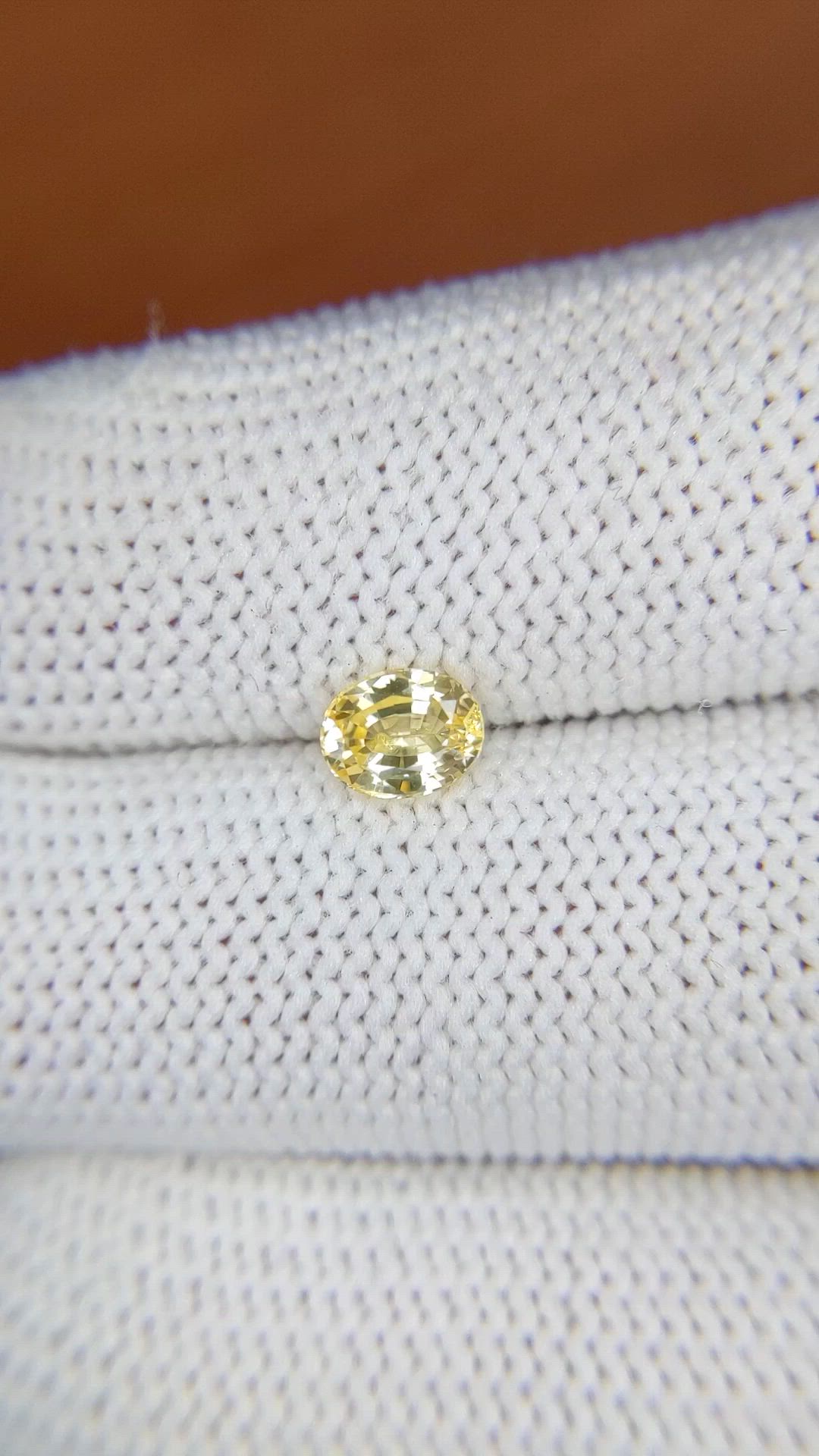 0.78 Ct. Yellow Sapphire from Ceylon (Sri Lanka) Size Video