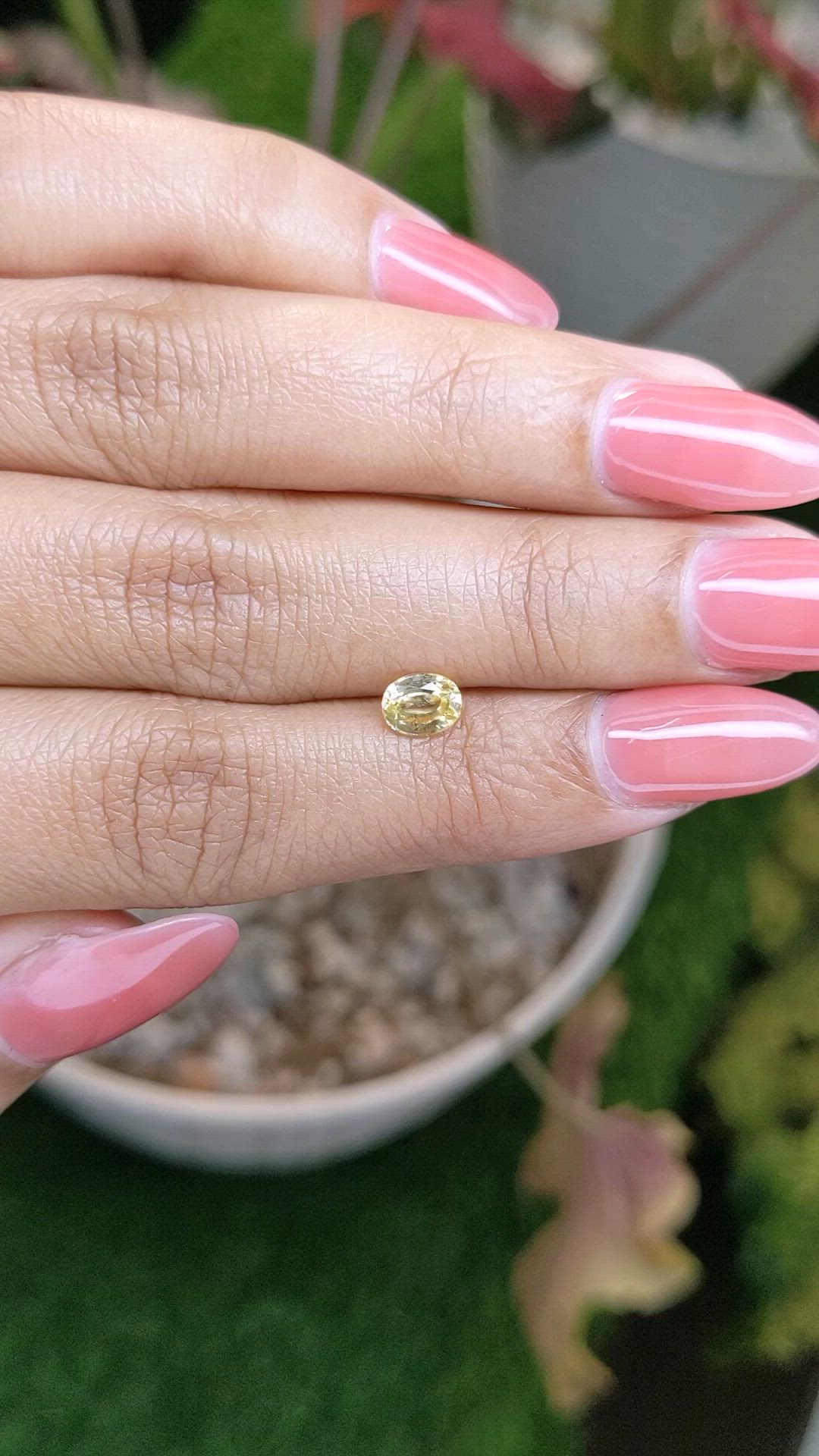0.78 Ct. Yellow Sapphire from Ceylon (Sri Lanka) Size Video