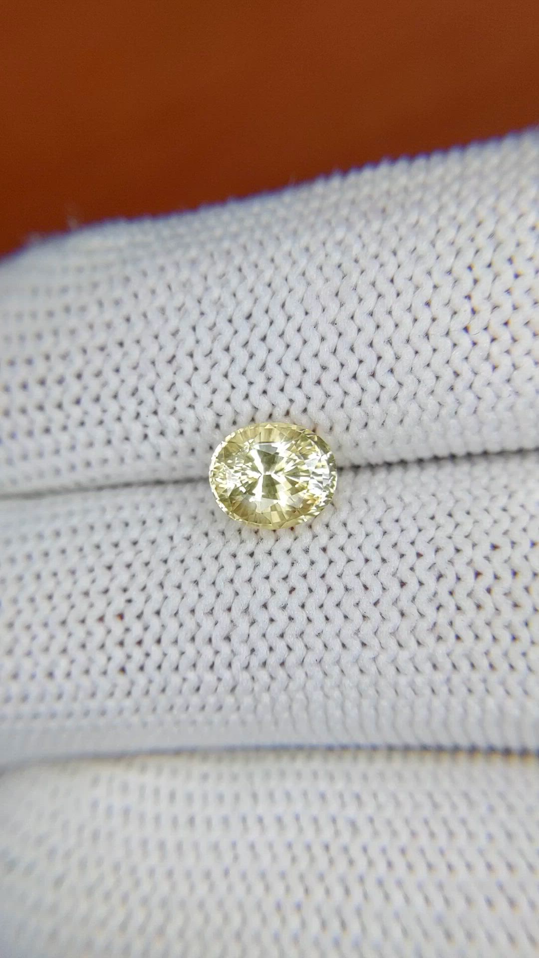 1.64 Ct. Yellow Sapphire from Ceylon (Sri Lanka) Size Video