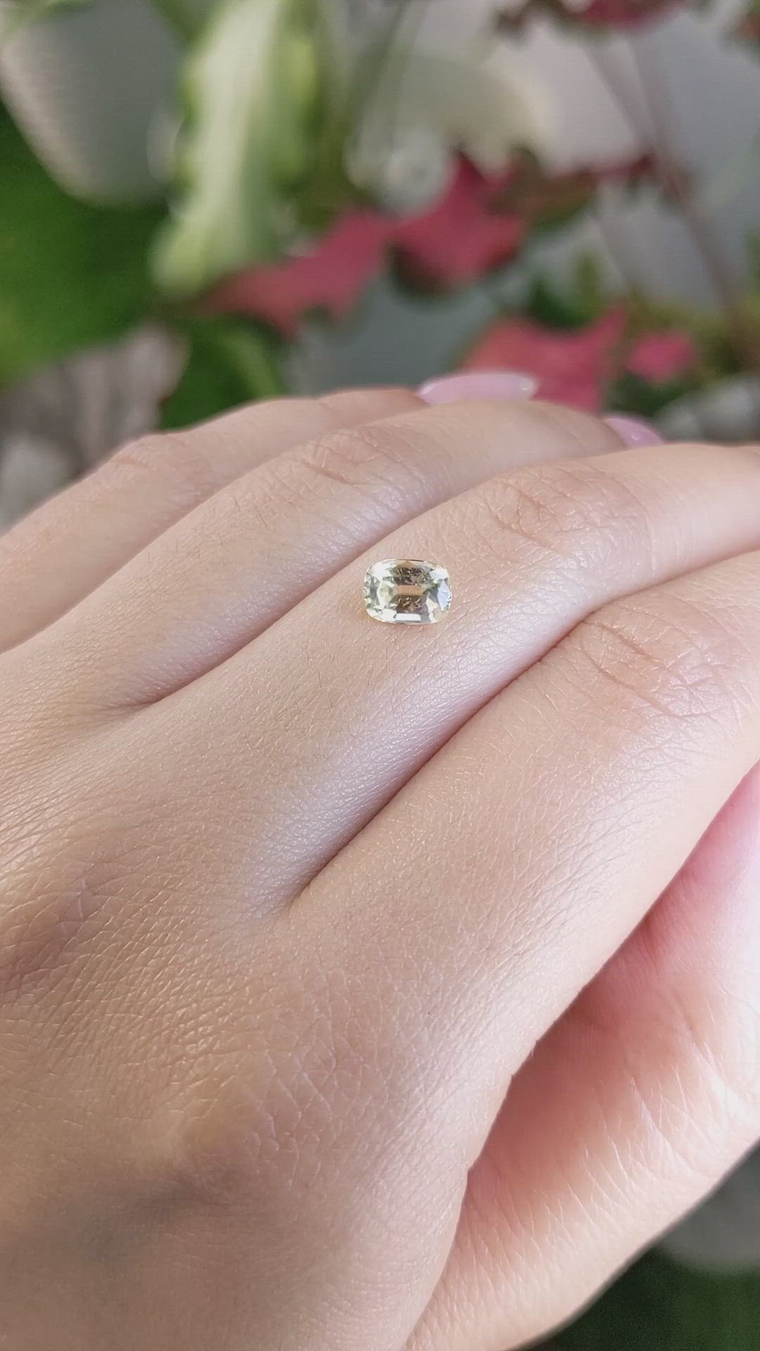 0.98 Ct. Yellow Sapphire from Ceylon (Sri Lanka) Size Video