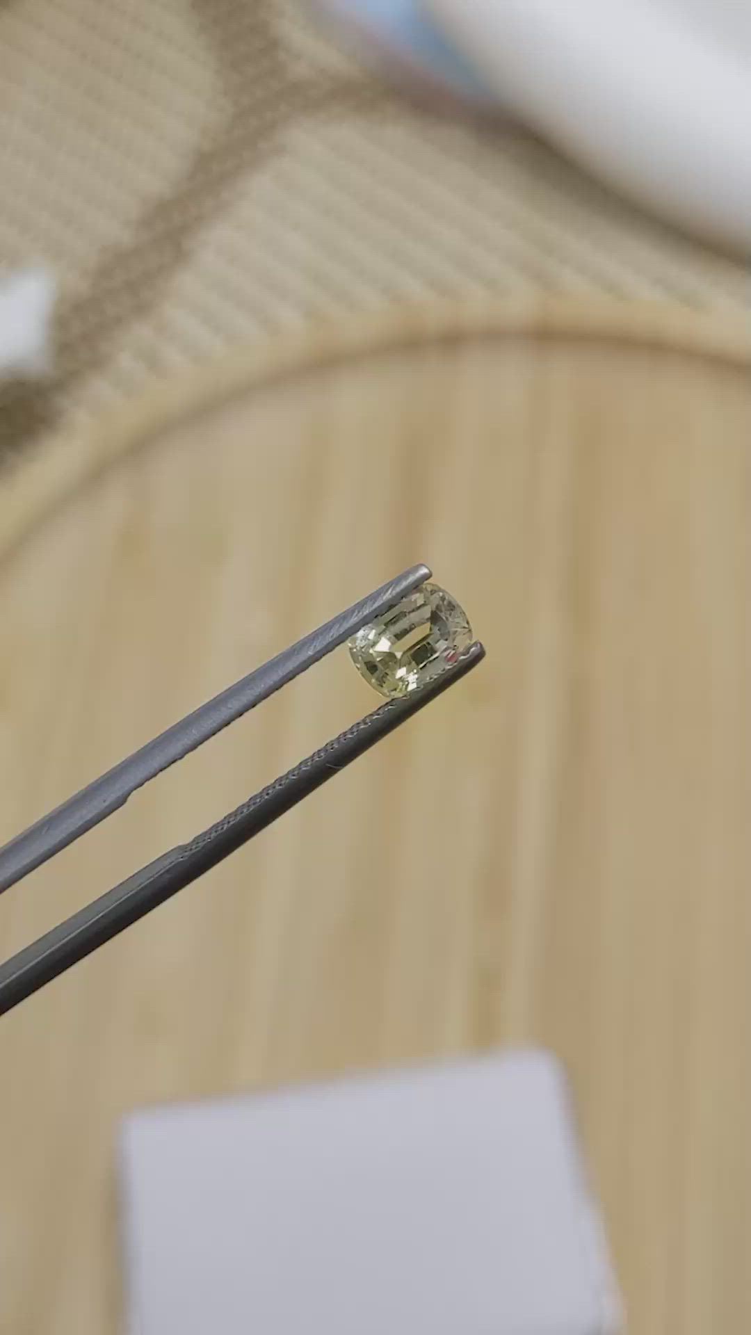 0.98 Ct. Yellow Sapphire from Ceylon (Sri Lanka) Size Video