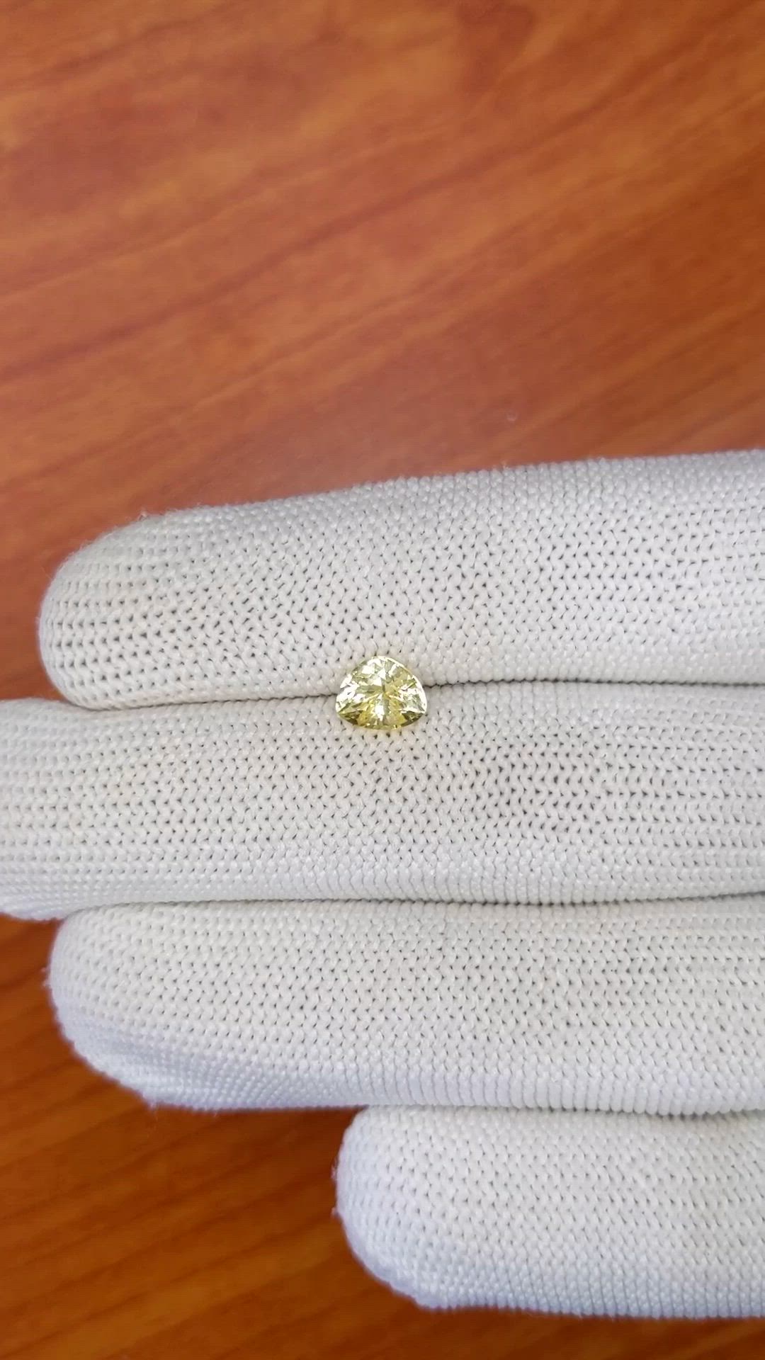 1.23 Ct. Yellow Sapphire from Ceylon (Sri Lanka) Size Video