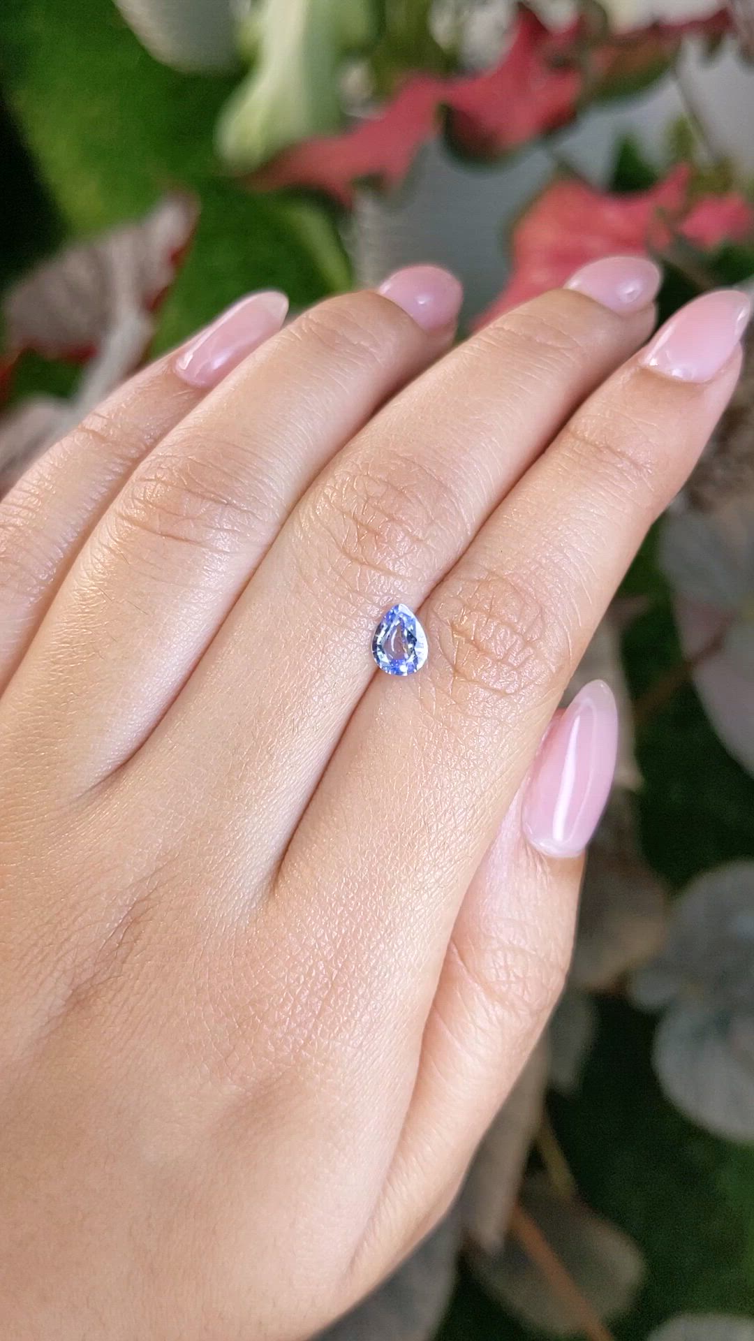 0.77 Ct. Blue Sapphire from Ceylon (Sri Lanka) Size Video