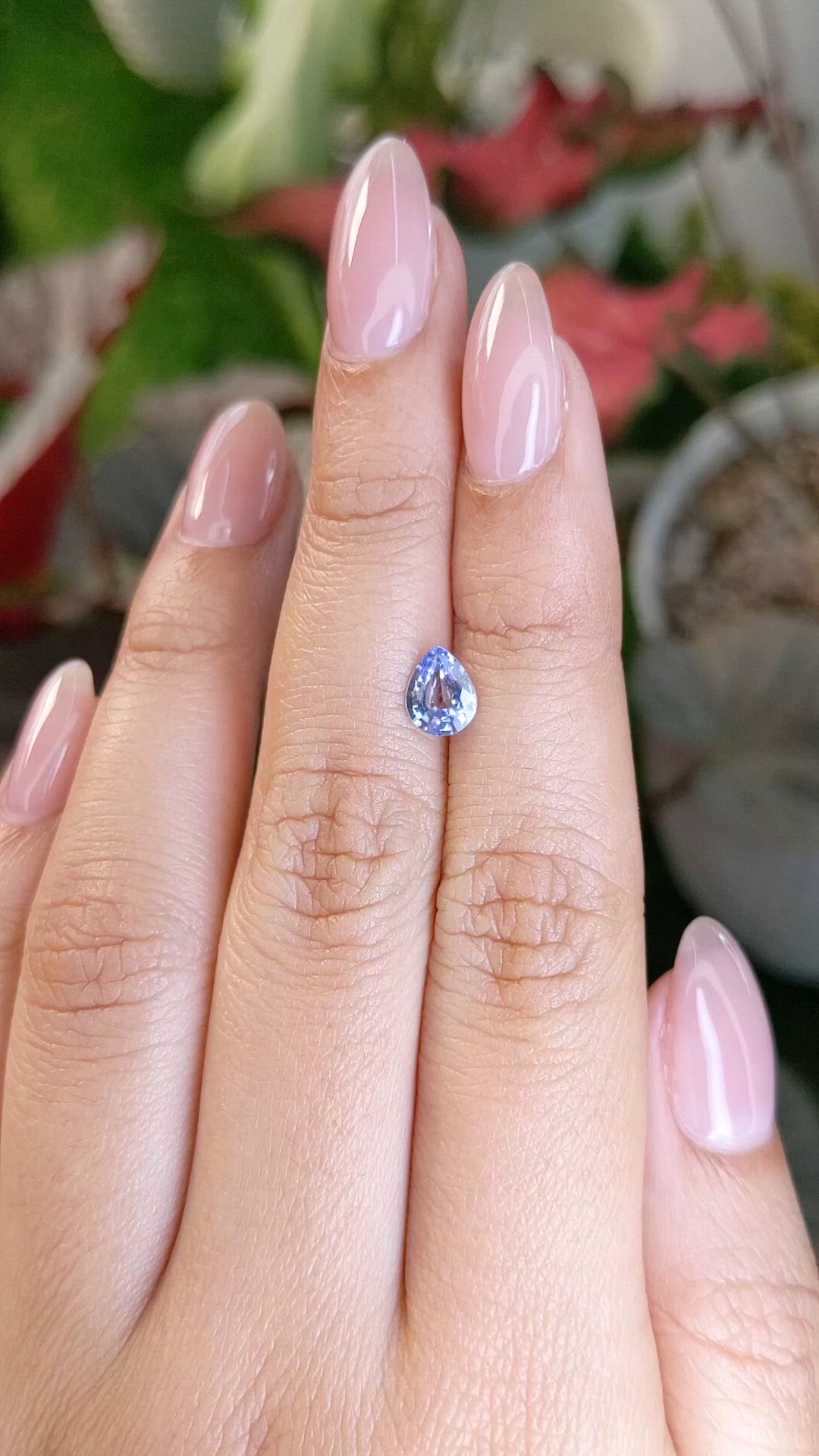 0.77 Ct. Blue Sapphire from Ceylon (Sri Lanka) Size Video