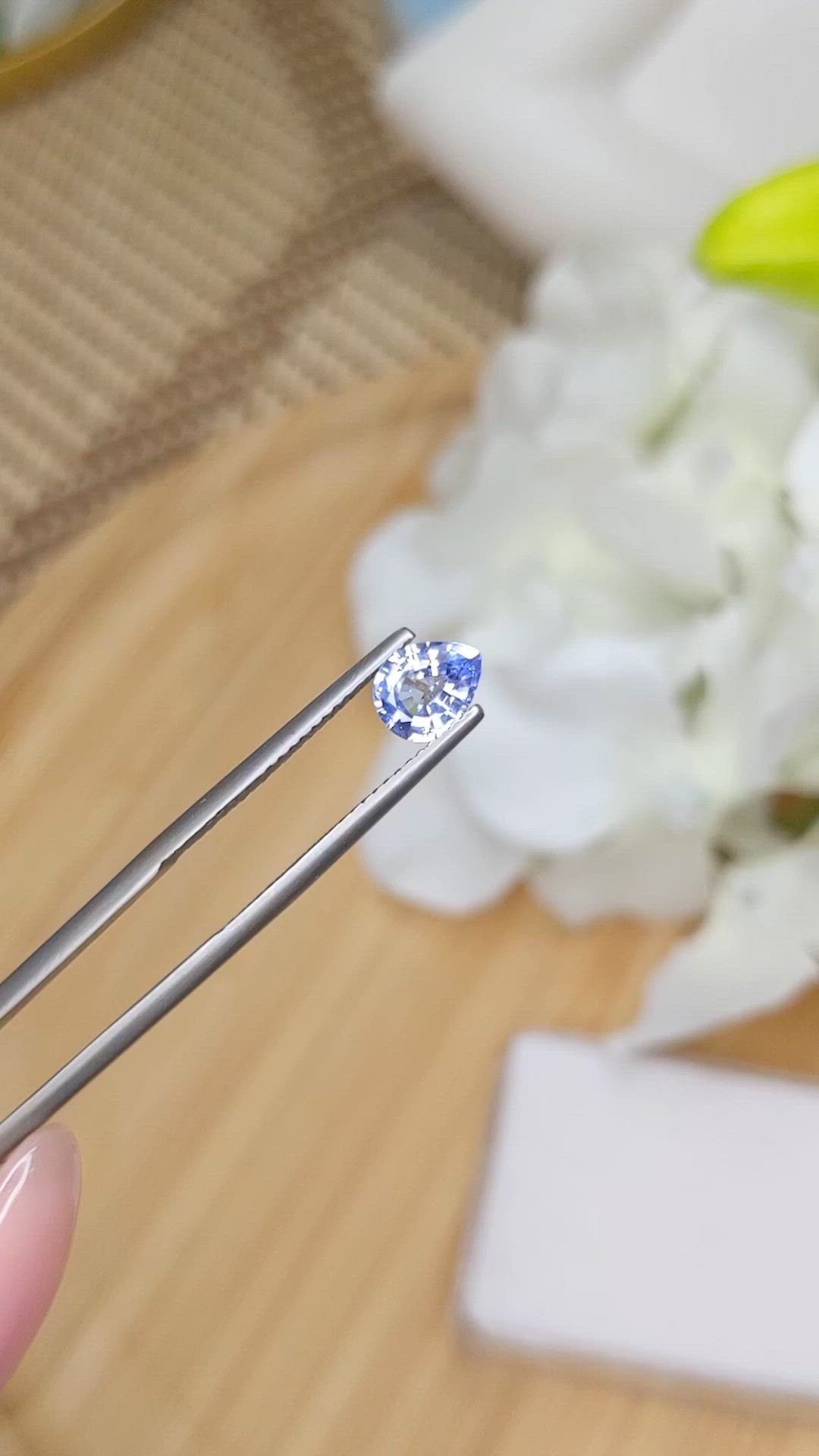 0.77 Ct. Blue Sapphire from Ceylon (Sri Lanka) Size Video
