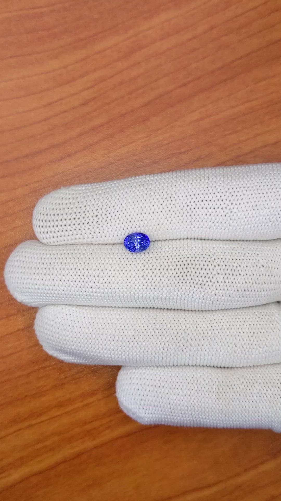 1.44 Ct. Blue Sapphire from Ceylon (Sri Lanka) Size Video