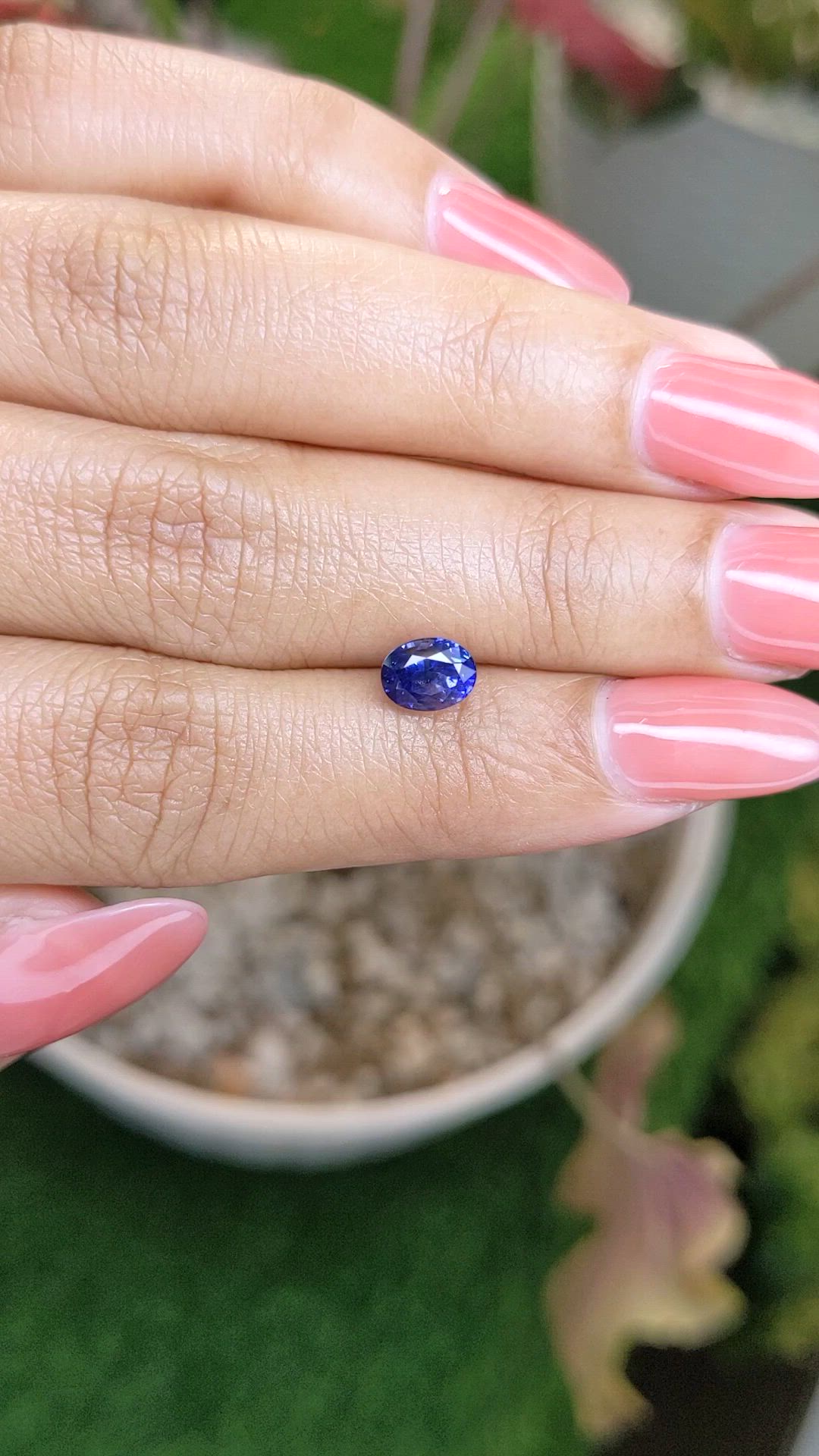 1.44 Ct. Blue Sapphire from Ceylon (Sri Lanka) Size Video