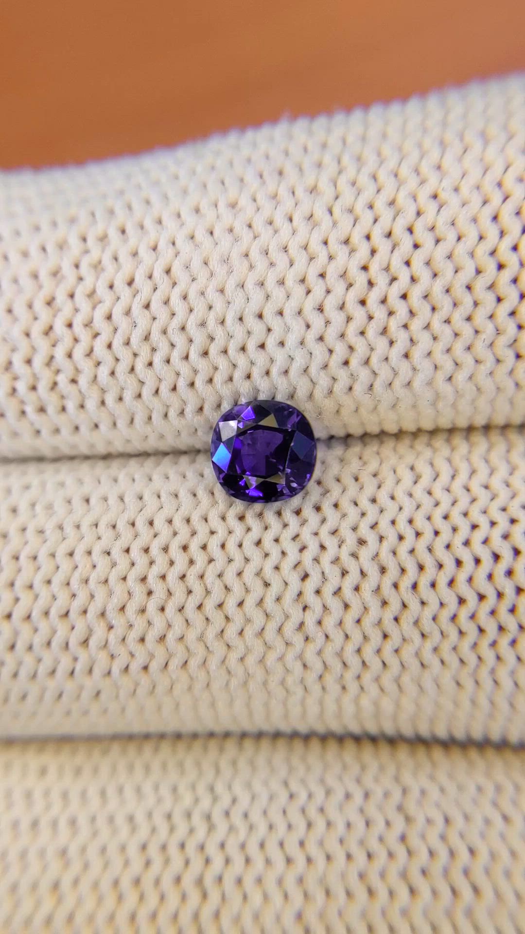 0.94 Ct. Color Change Sapphire from Ceylon (Sri Lanka) Size Video