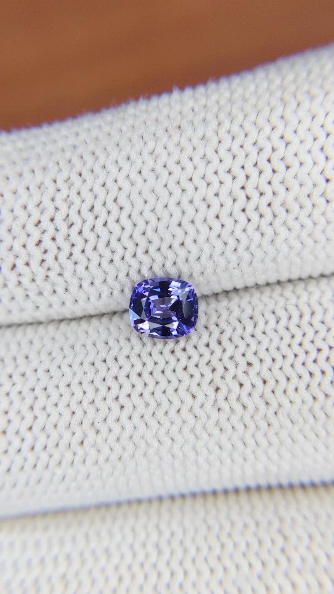 0.81 Ct. Violet Sapphire from Ceylon (Sri Lanka) Size Video