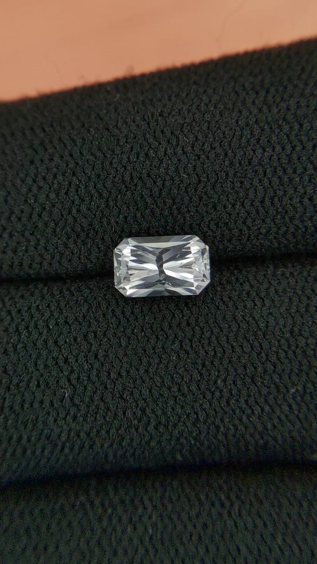 1.42 Ct. White Sapphire from Ceylon (Sri Lanka) Size Video