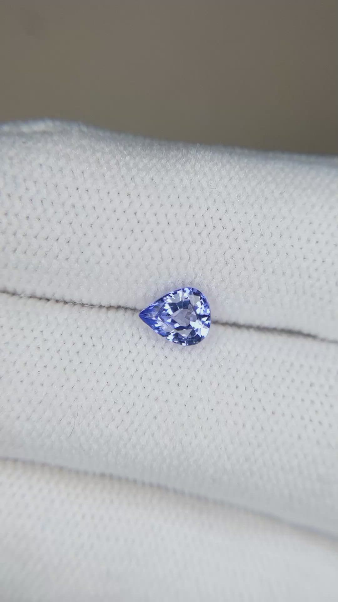 0.76 Ct. Purplish Blue Sapphire from Ceylon (Sri Lanka) Size Video
