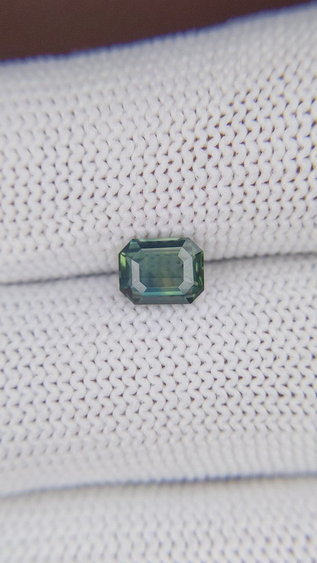 1.08 Ct. Bluish Green Sapphire from Madagascar Size Video