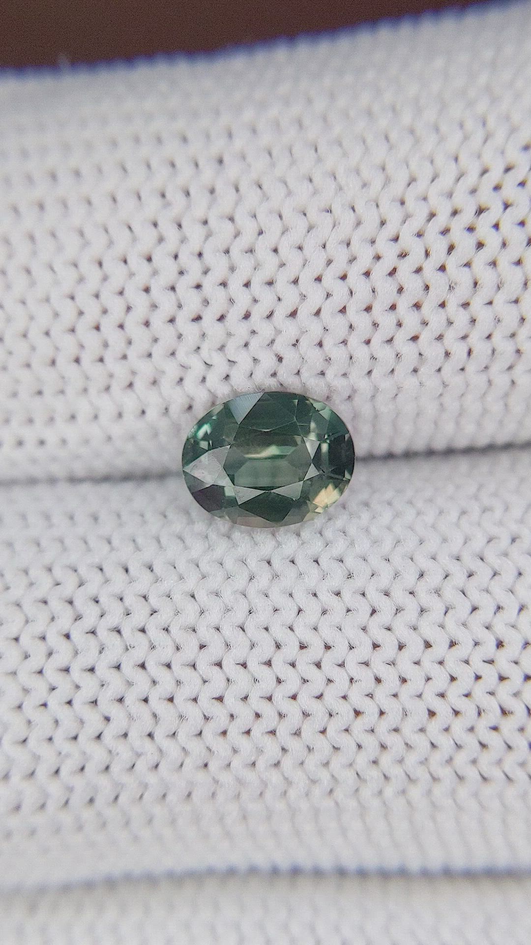 1.19 Ct. Bluish Green Sapphire from Madagascar Size Video