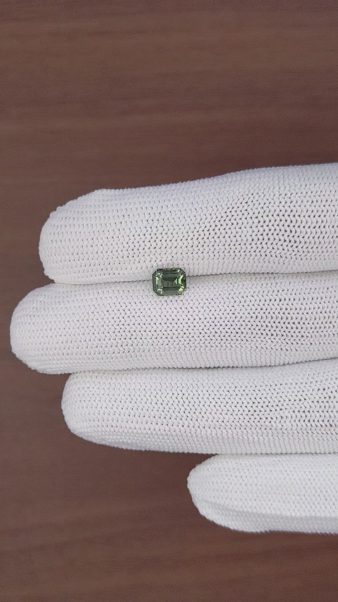 1.15 Ct. Green Sapphire from Madagascar Size Video