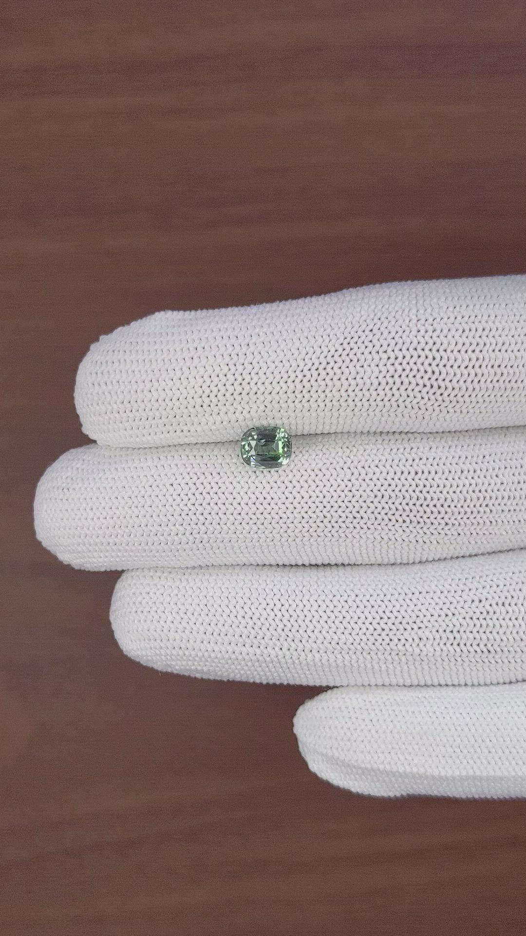 1.19 Ct. Yellowish Green Sapphire from Madagascar Size Video
