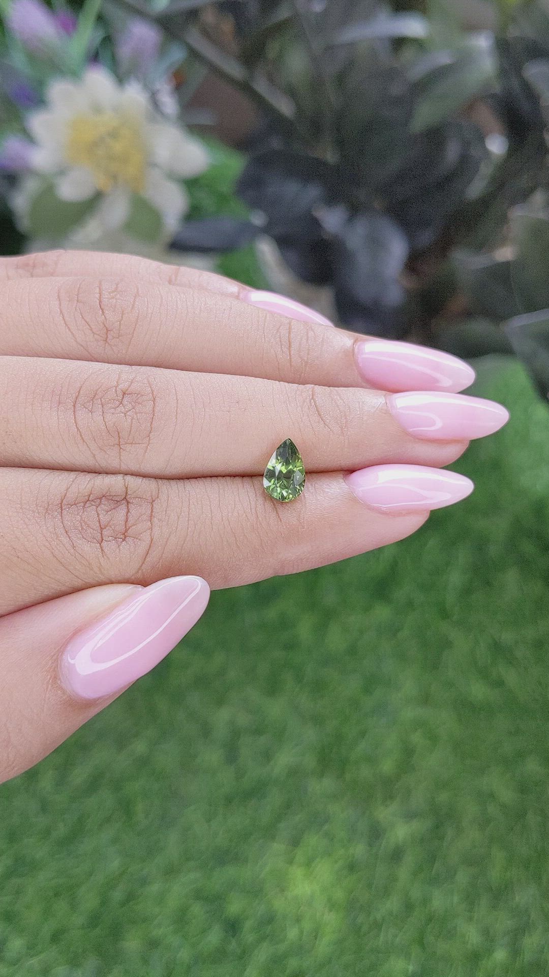 1.43 Ct. Green Sapphire from Madagascar Size Video