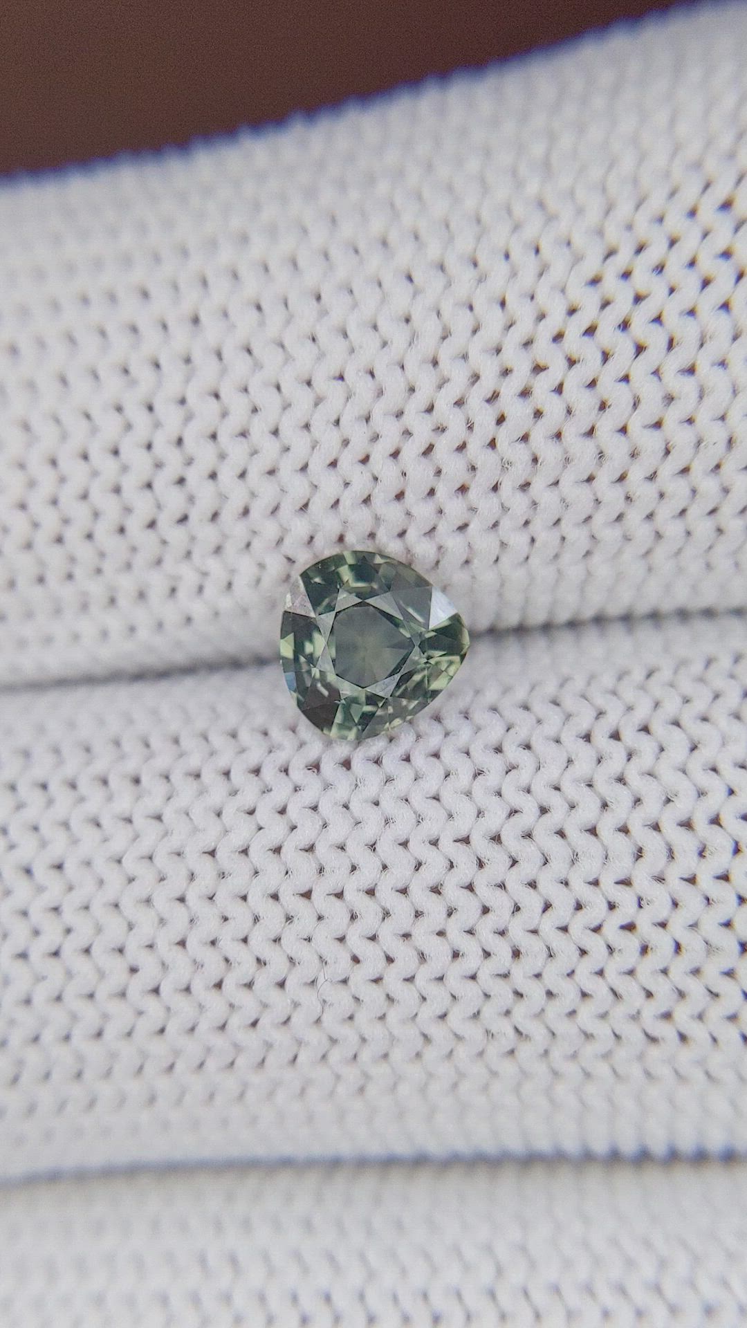 0.89 Ct. Bluish Green Sapphire from Madagascar Size Video