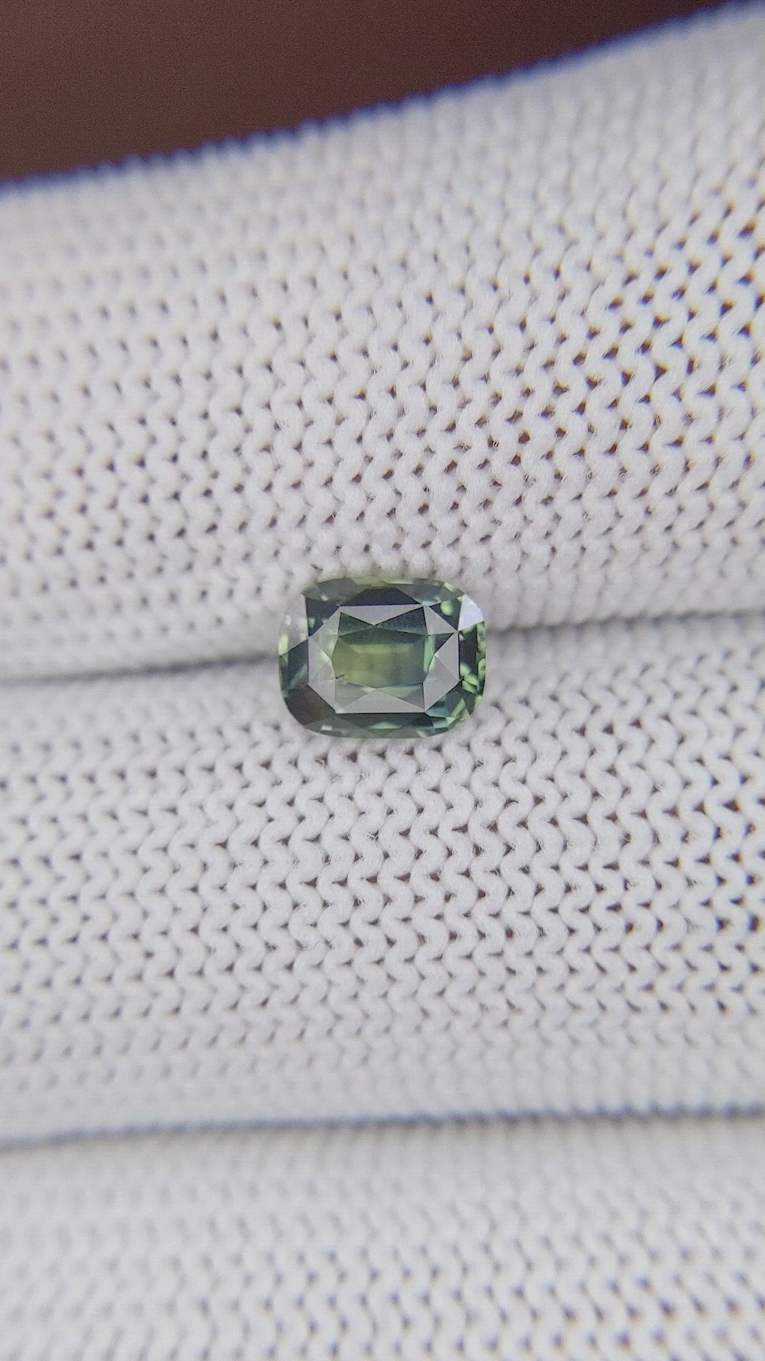 1.30 Ct. Bluish Green Sapphire from Madagascar Size Video