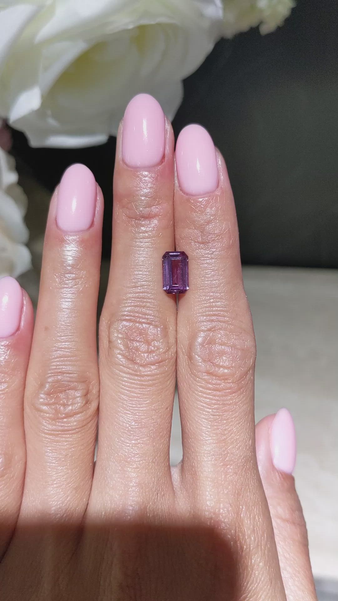 2.06 Ct. Purple Sapphire from Ceylon (Sri Lanka) Size Video