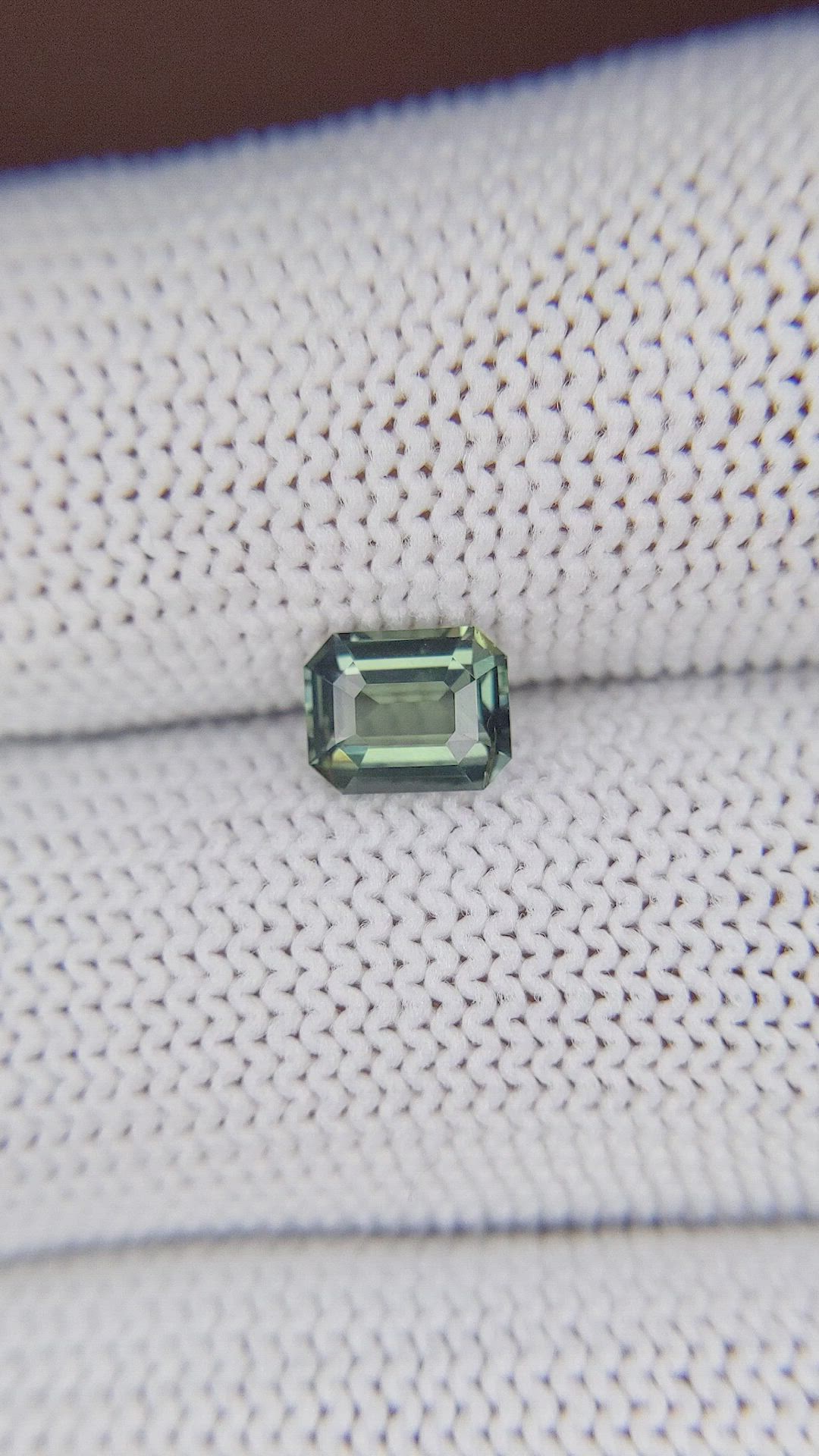0.99 Ct. Bluish Green Sapphire from Madagascar Size Video
