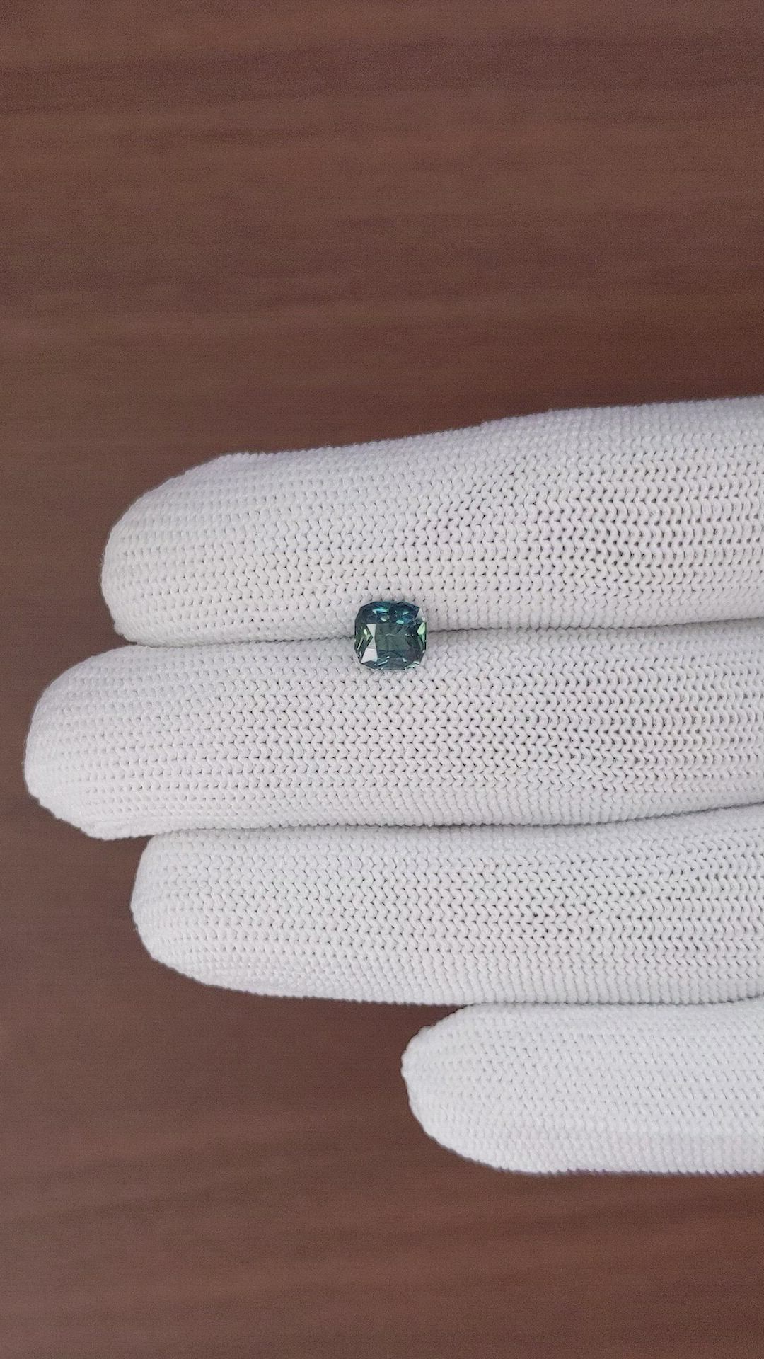1.20 Ct. Bluish Green Sapphire from Madagascar Size Video