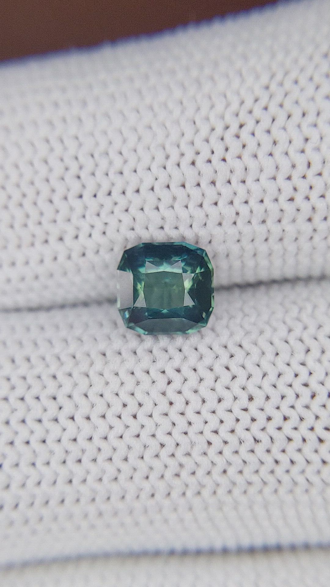 1.20 Ct. Bluish Green Sapphire from Madagascar Size Video