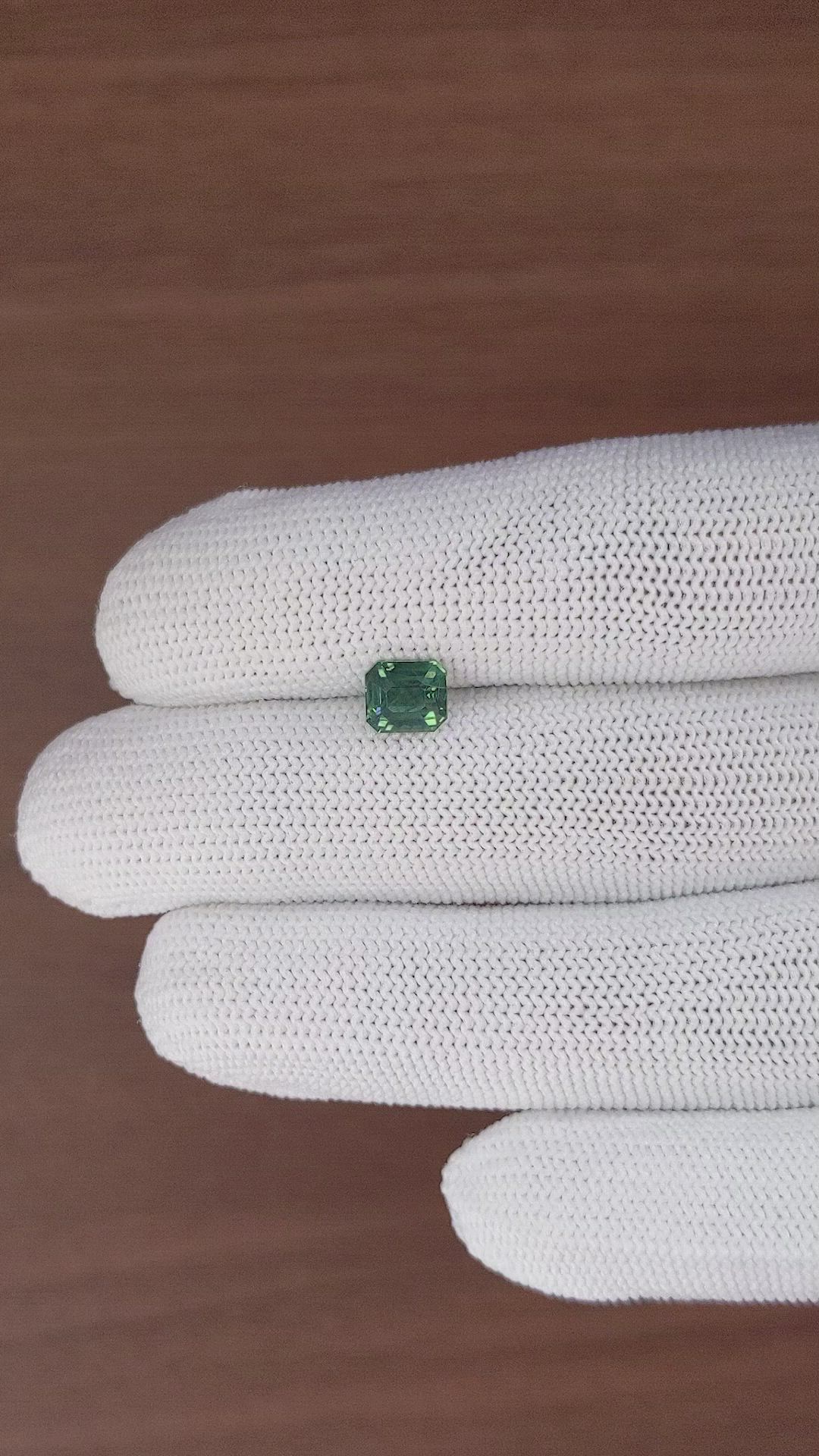 1.52 Ct. Green Sapphire from Madagascar Size Video