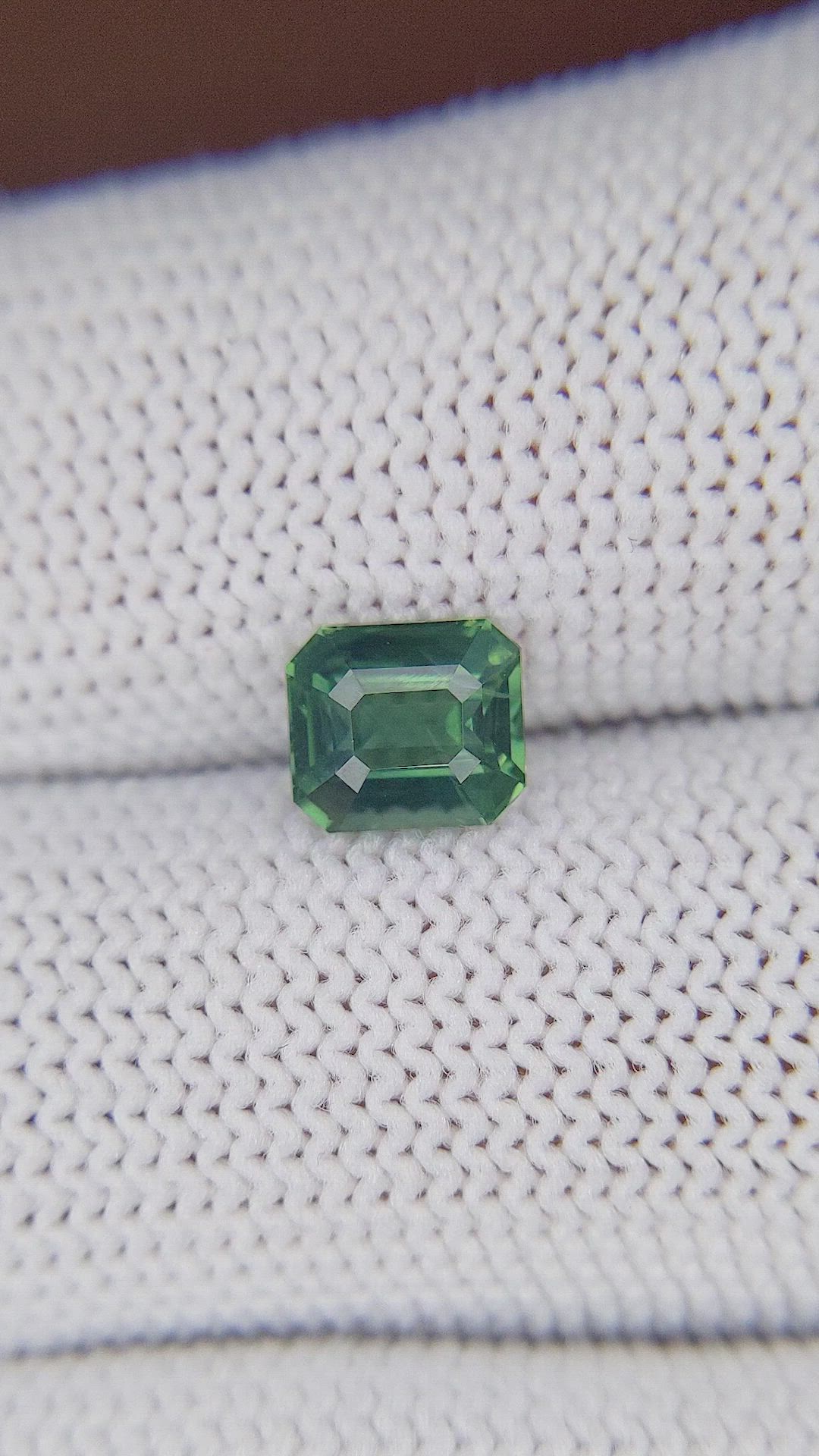 1.52 Ct. Green Sapphire from Madagascar Size Video