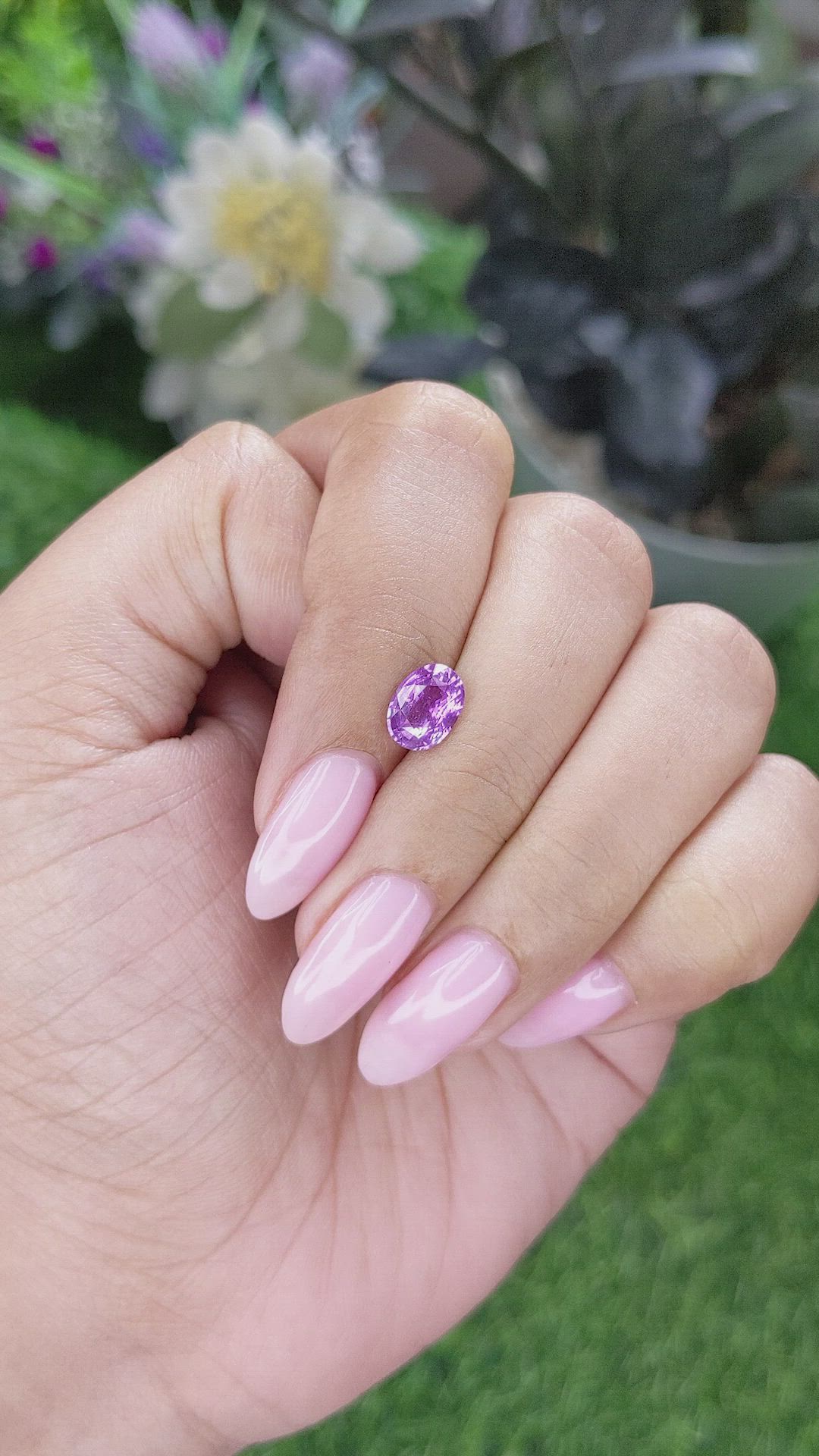1.52 Ct. Purple Sapphire from Madagascar Size Video