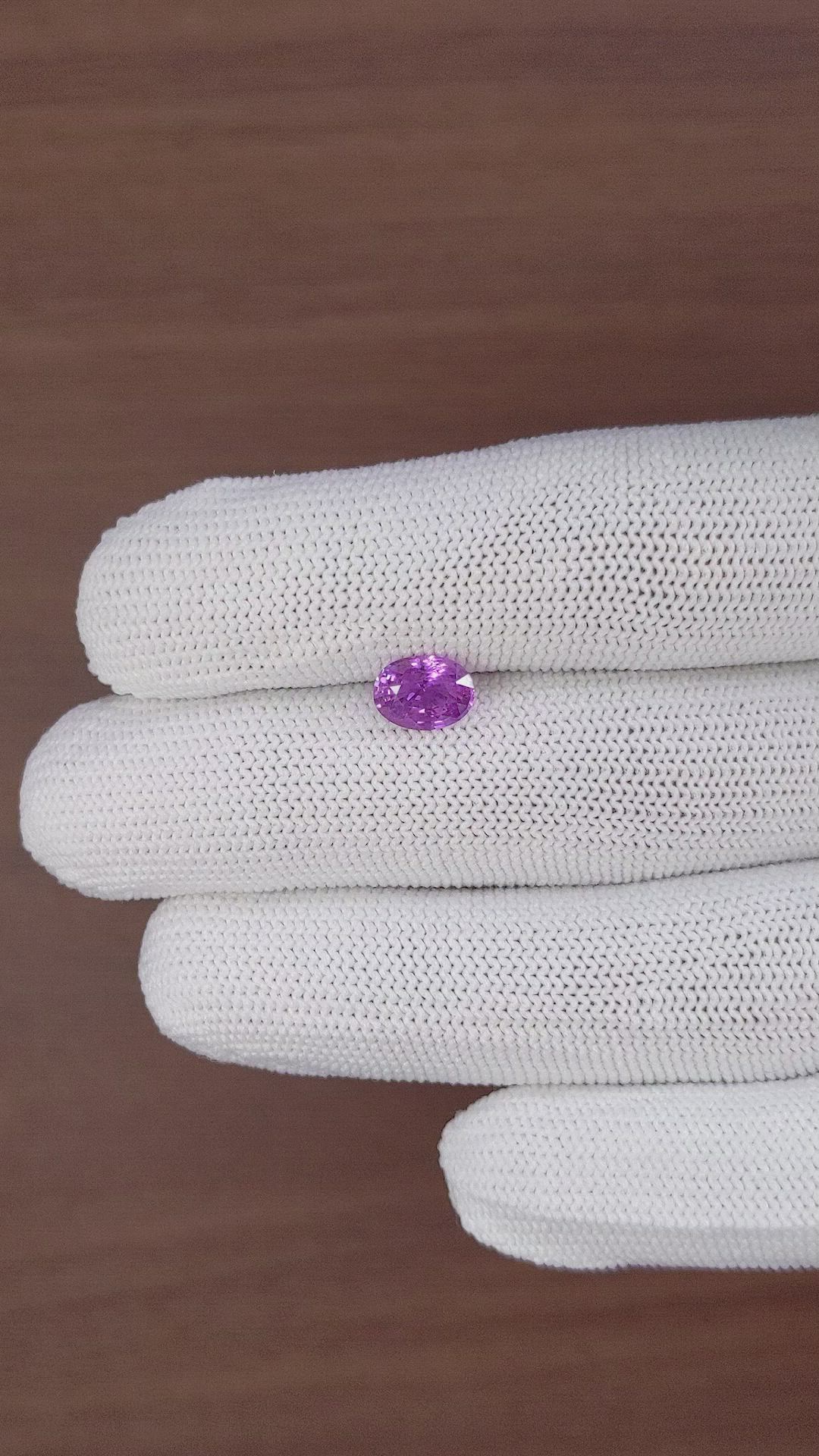 1.52 Ct. Purple Sapphire from Madagascar Size Video