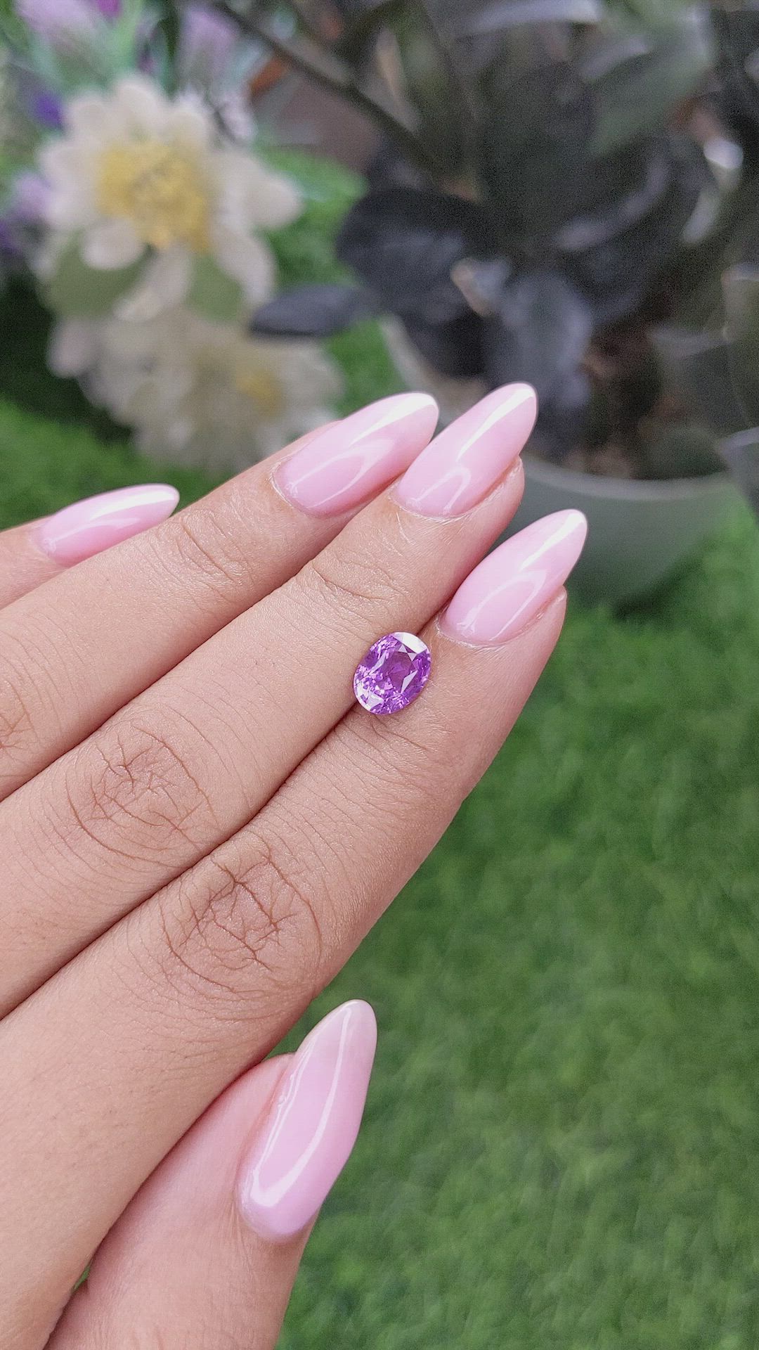 1.52 Ct. Purple Sapphire from Madagascar Size Video