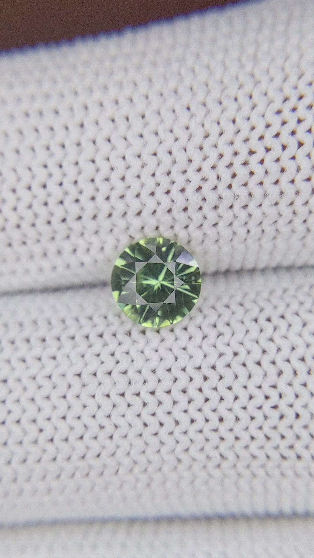 1.00 Ct. Yellowish Green Sapphire from Madagascar Size Video