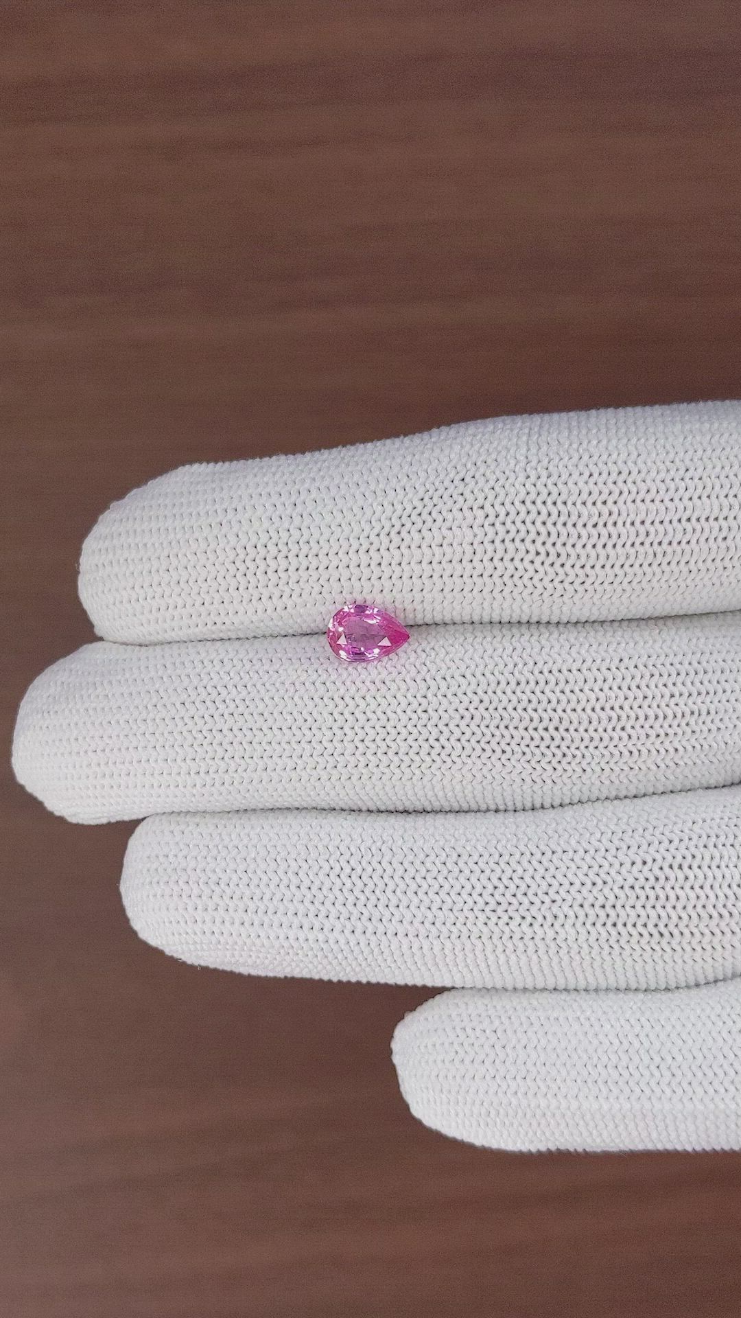 1.02 Ct. Pink Sapphire from Madagascar Size Video