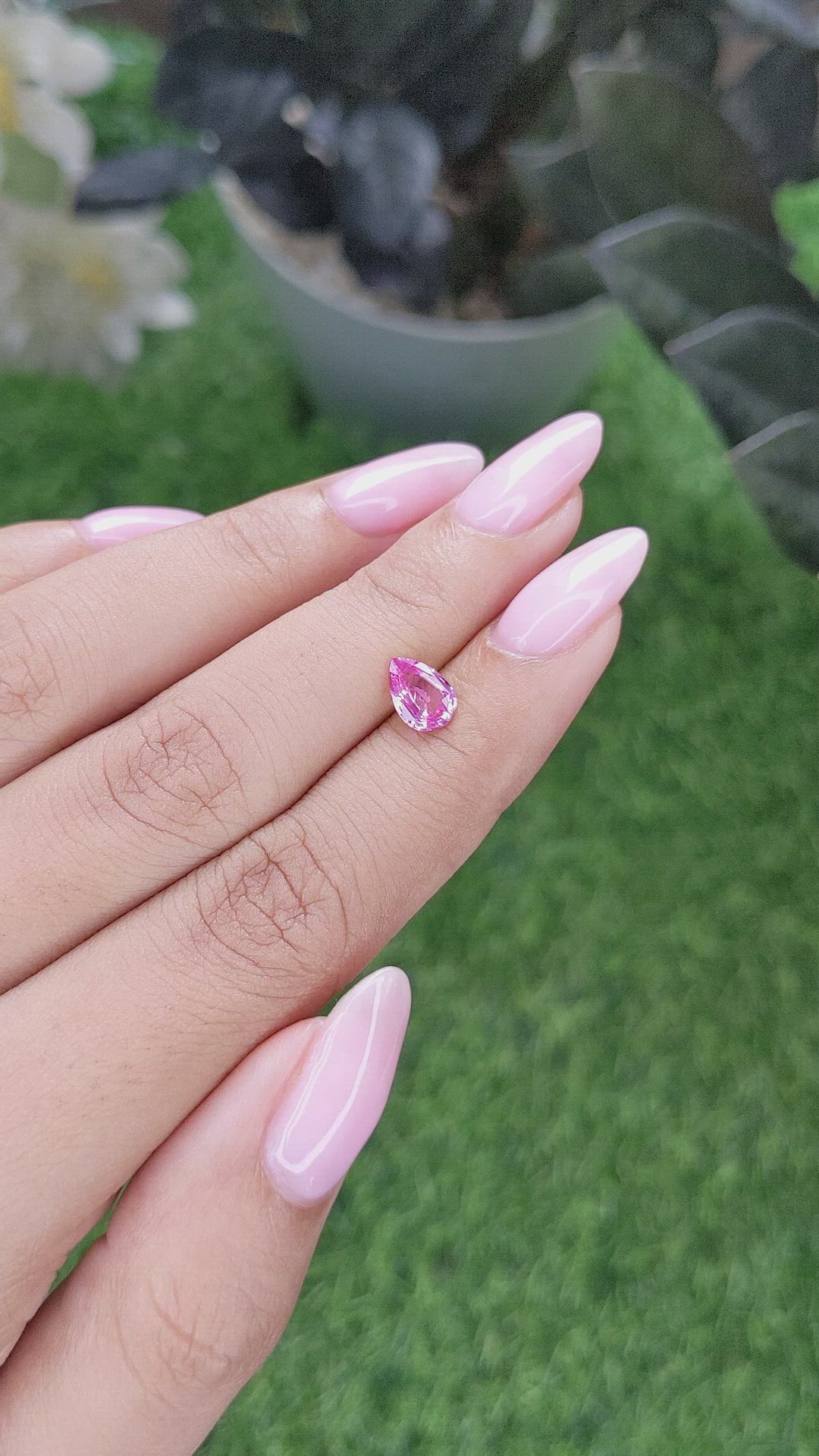 1.02 Ct. Pink Sapphire from Madagascar Size Video