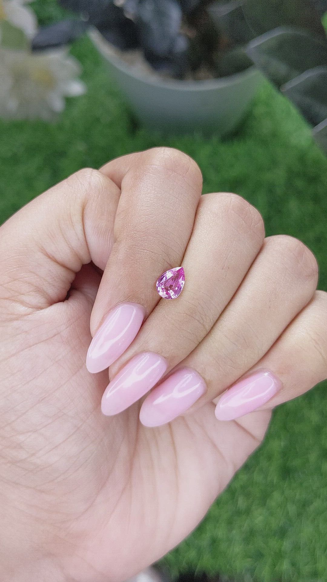 1.02 Ct. Pink Sapphire from Madagascar Size Video