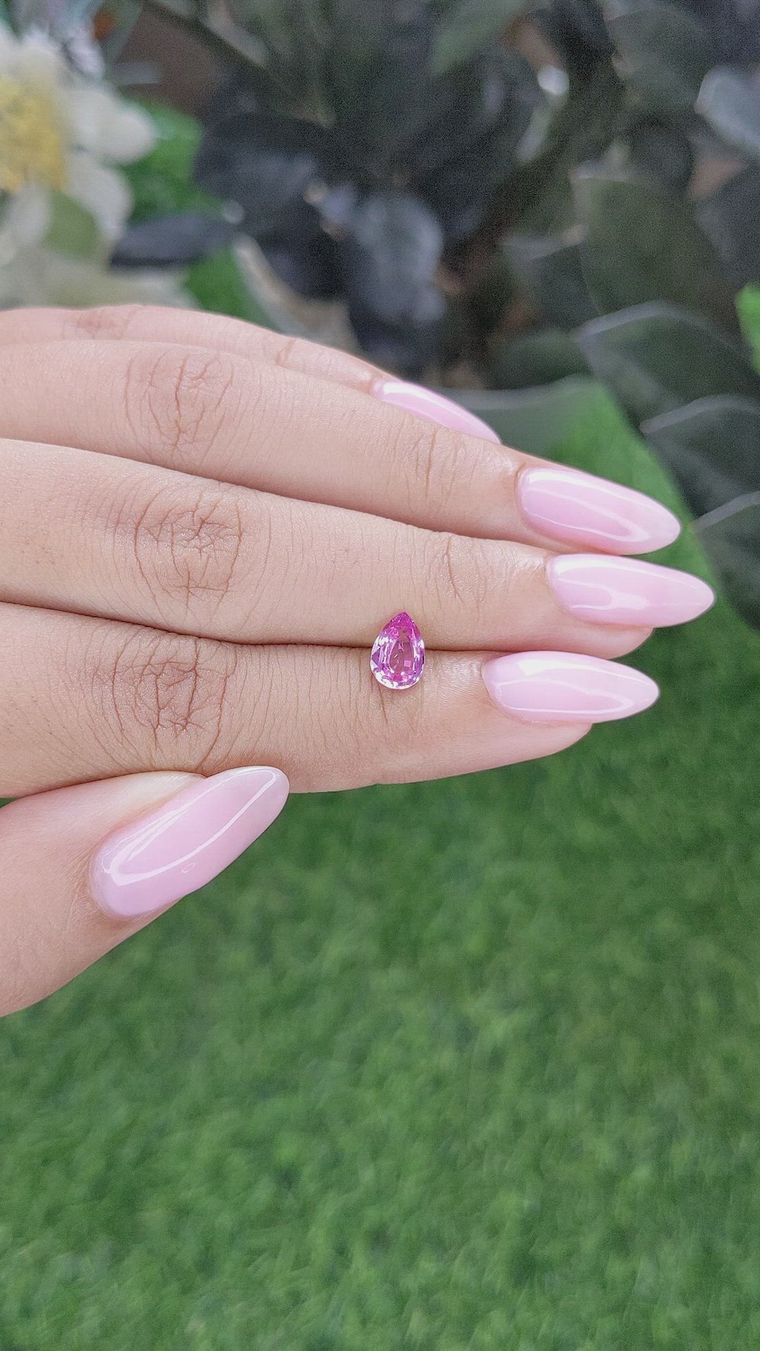 1.02 Ct. Pink Sapphire from Madagascar Size Video