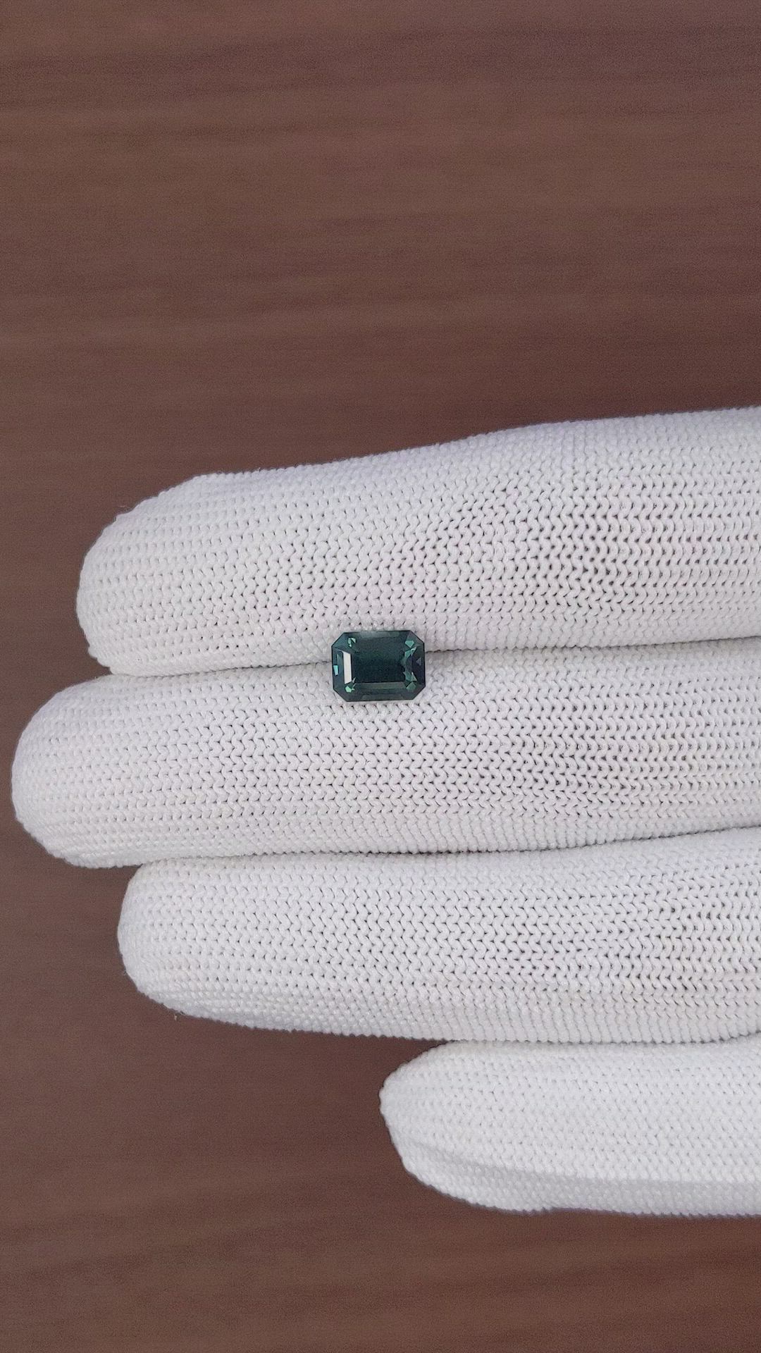 2.03 Ct. Bluish Green Sapphire from Madagascar Size Video