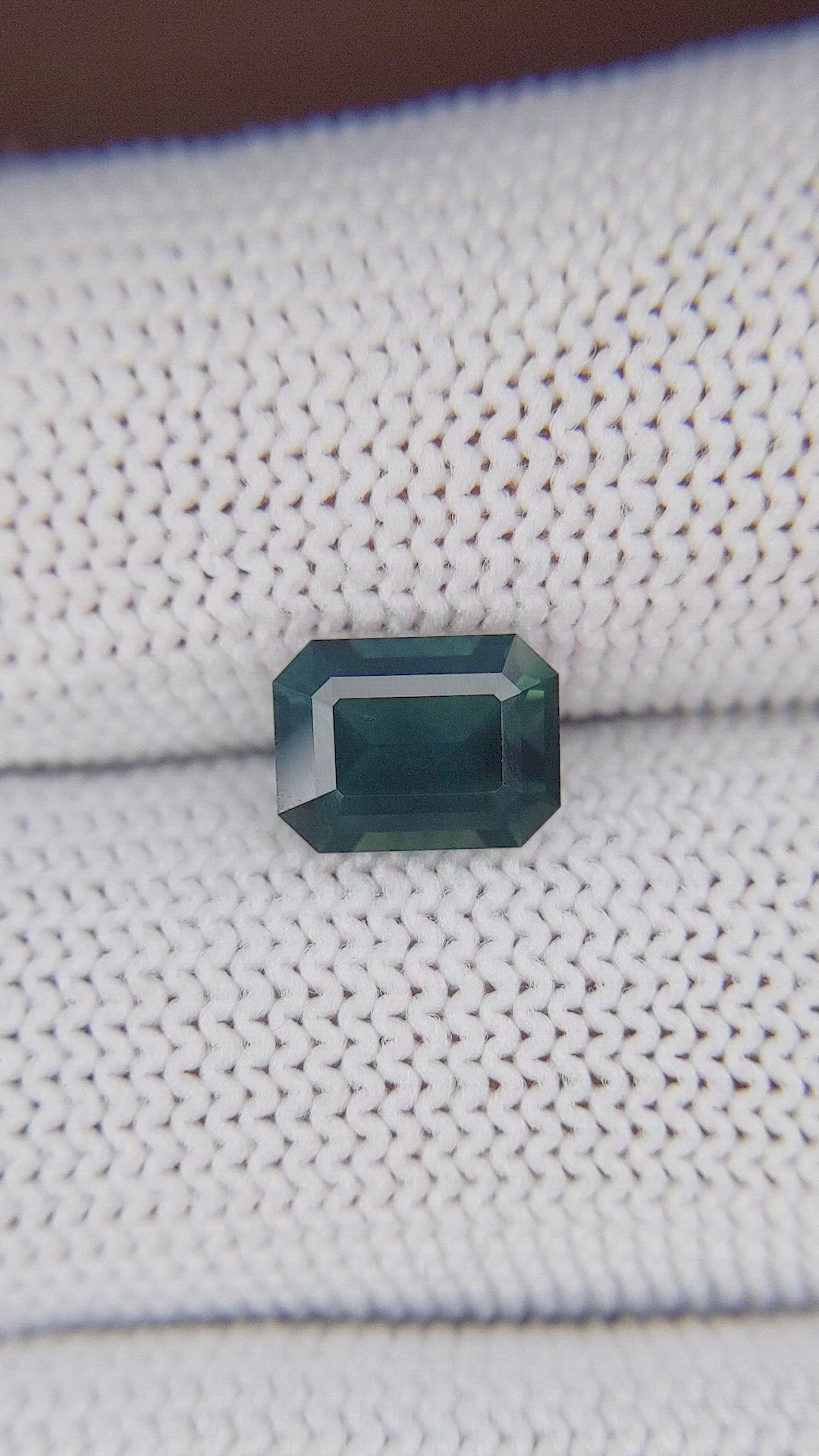 2.03 Ct. Bluish Green Sapphire from Madagascar Size Video