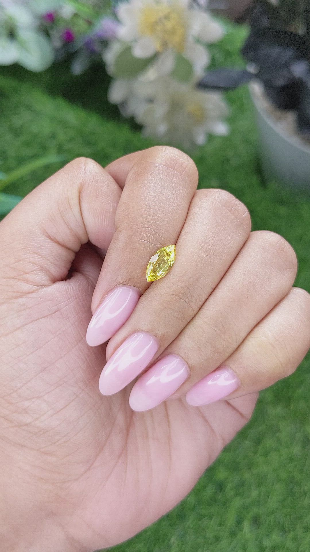1.11 Ct. Yellow Sapphire from Ceylon (Sri Lanka) Size Video