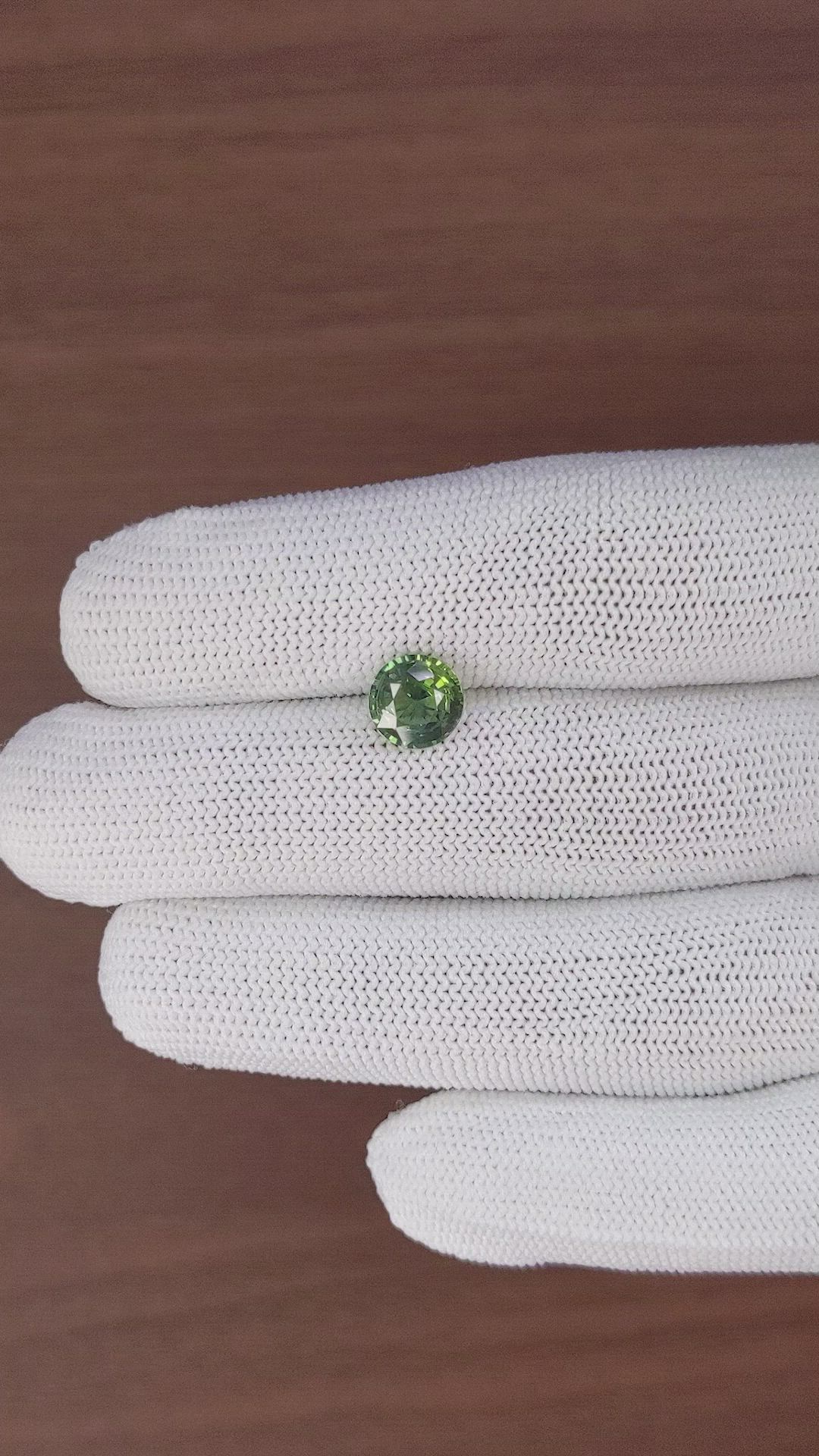 2.00 Ct. Yellowish Green Sapphire from Madagascar Size Video