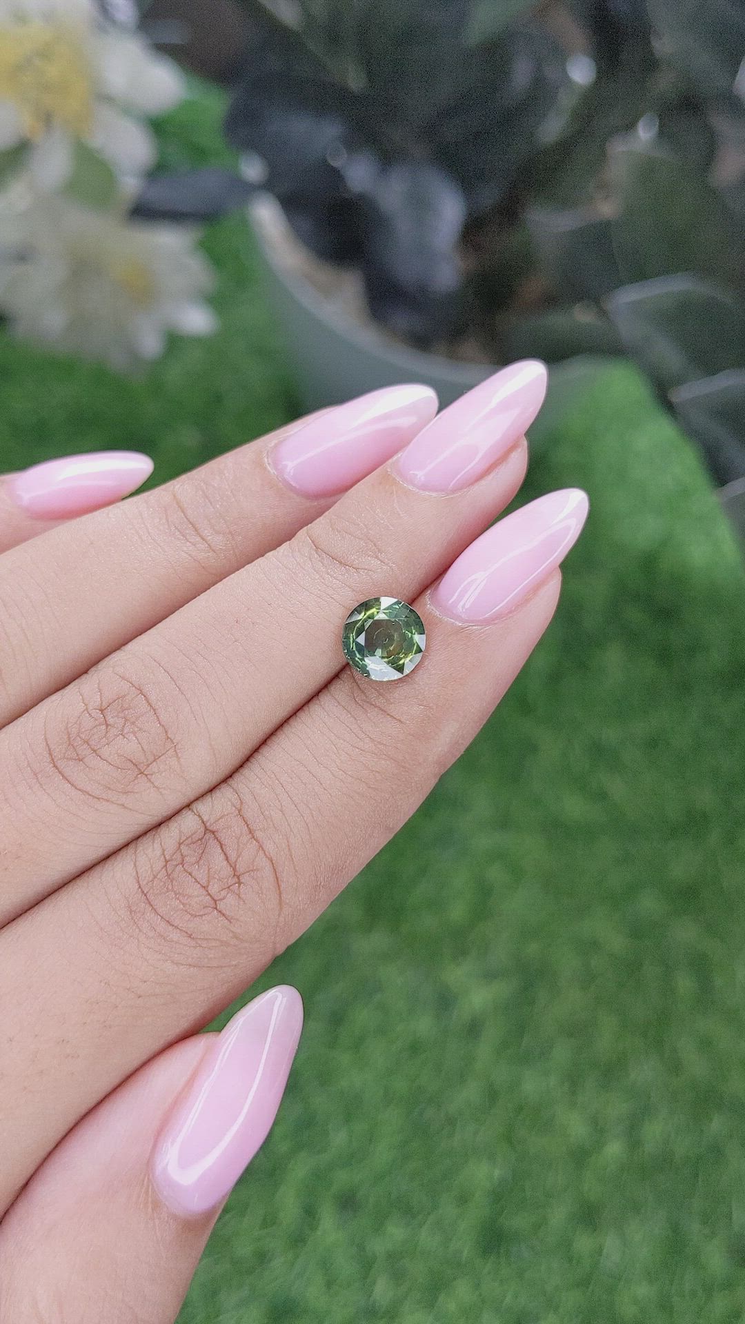2.00 Ct. Yellowish Green Sapphire from Madagascar Size Video