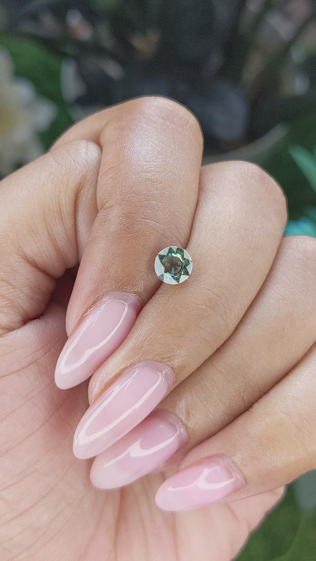 1.02 Ct. Yellowish Green Sapphire from Madagascar Size Video
