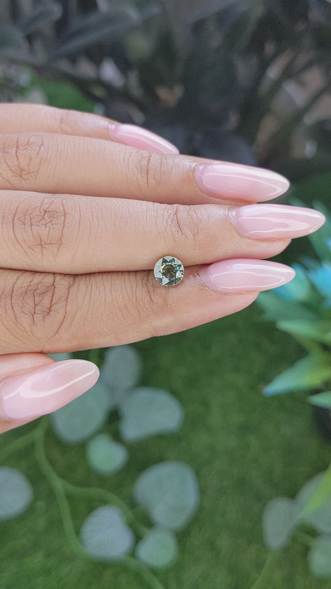 1.02 Ct. Yellowish Green Sapphire from Madagascar Size Video