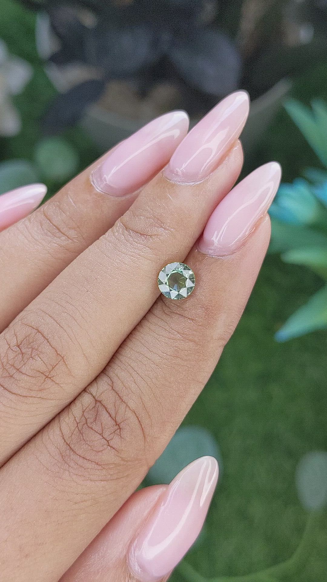 1.02 Ct. Yellowish Green Sapphire from Madagascar Size Video