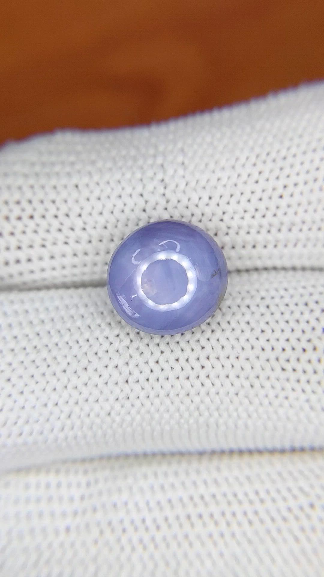 9.49 Ct. Bluish Purple Star Sapphire from Ceylon (Sri Lanka) Size Video