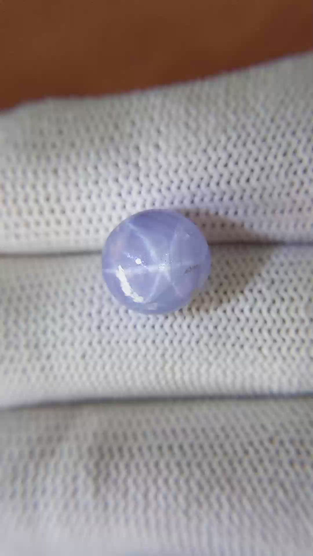 9.49 Ct. Bluish Purple Star Sapphire from Ceylon (Sri Lanka) Size Video