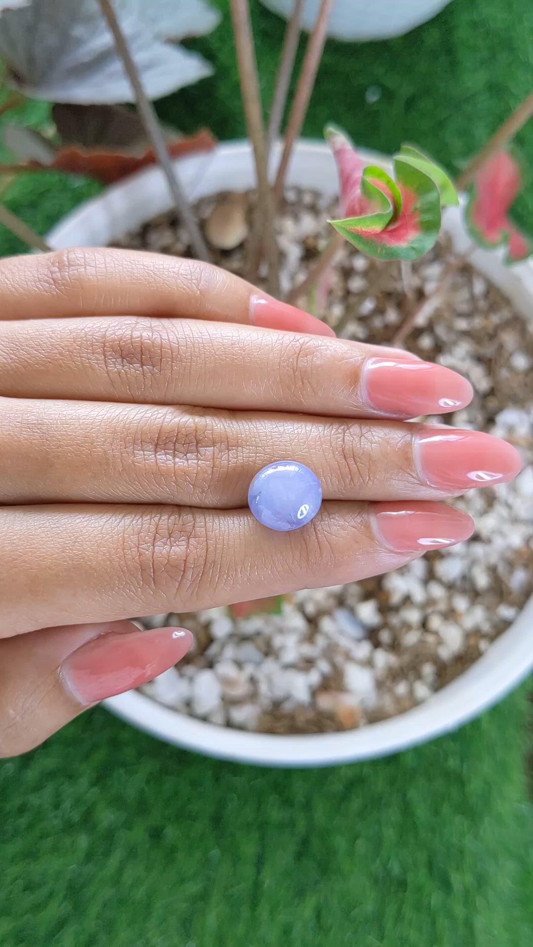 9.49 Ct. Bluish Purple Star Sapphire from Ceylon (Sri Lanka) Size Video