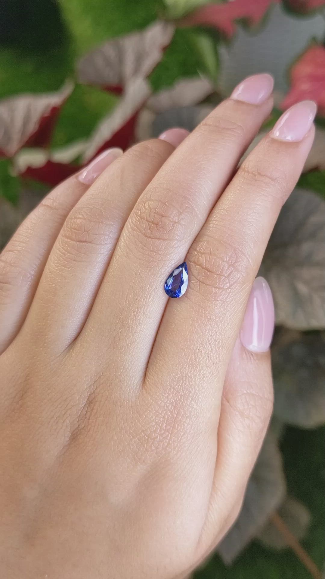 0.85 Ct. Blue Sapphire from Ceylon (Sri Lanka) Size Video