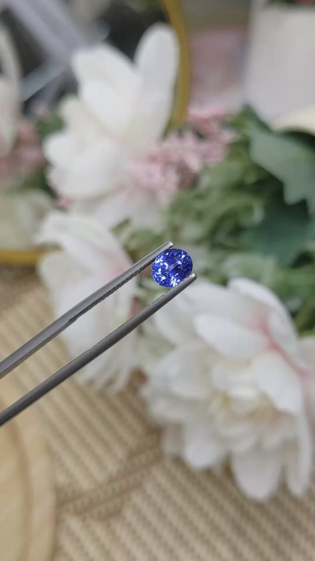 1.24 Ct. Blue Sapphire from Ceylon (Sri Lanka) Size Video