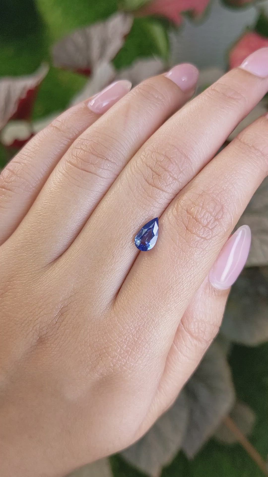 1.29 Ct. Blue Sapphire from Ceylon (Sri Lanka) Size Video